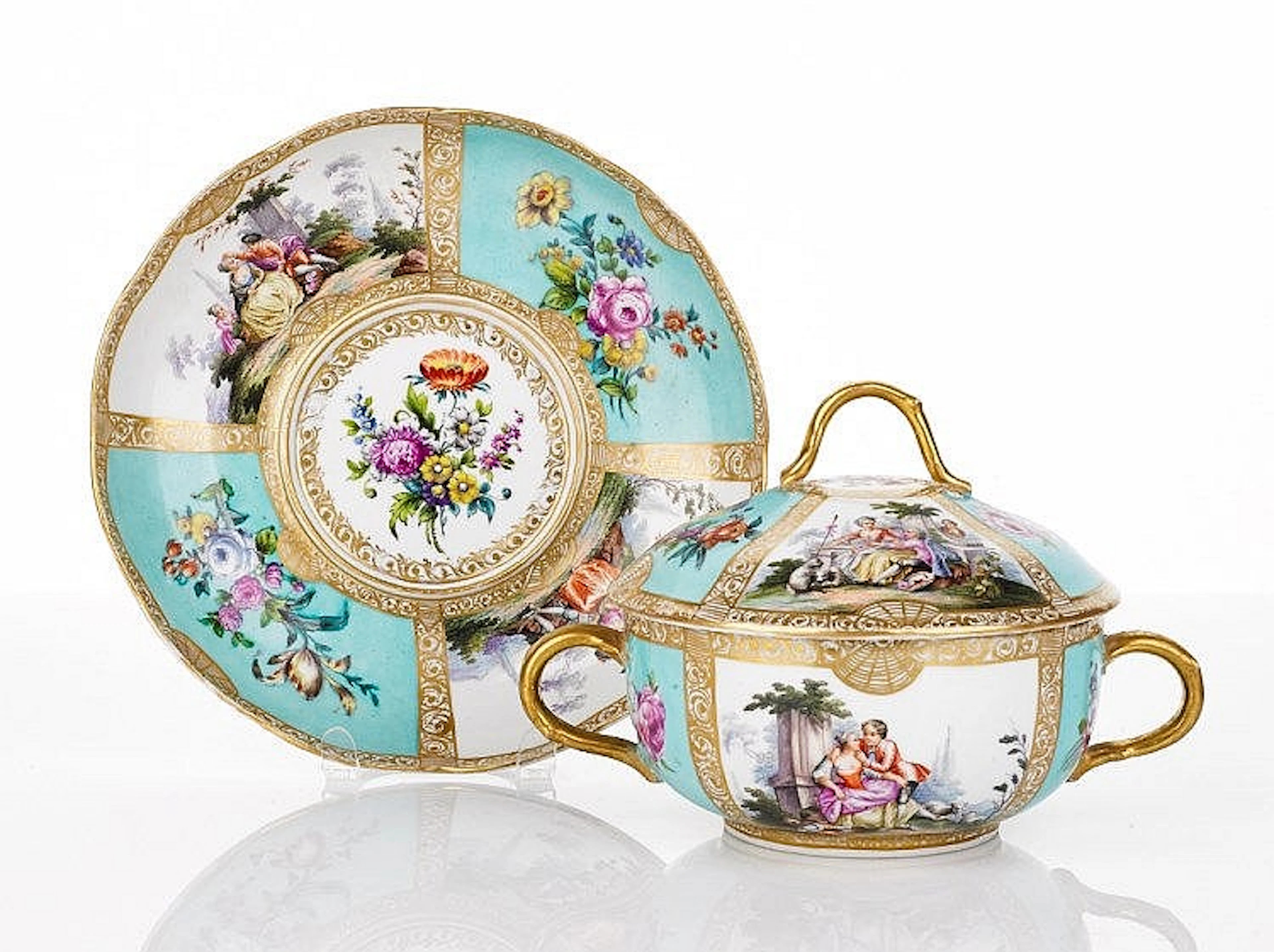 Meissen 19th Century Covered Ecuelle