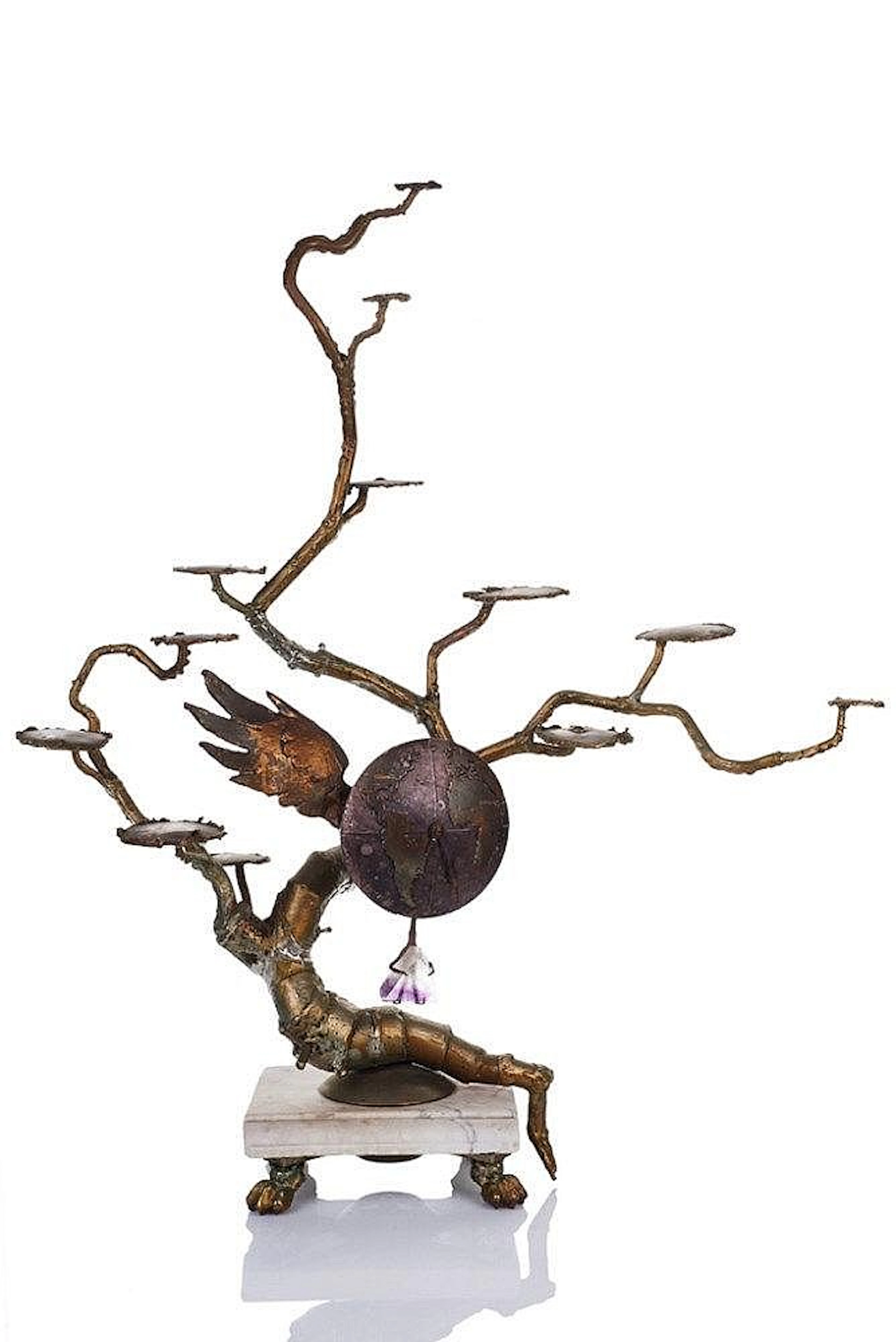 Mark Brazier-Jones (New Zealand, b. 1956) - Gilded Bronze Clock, c. 1990