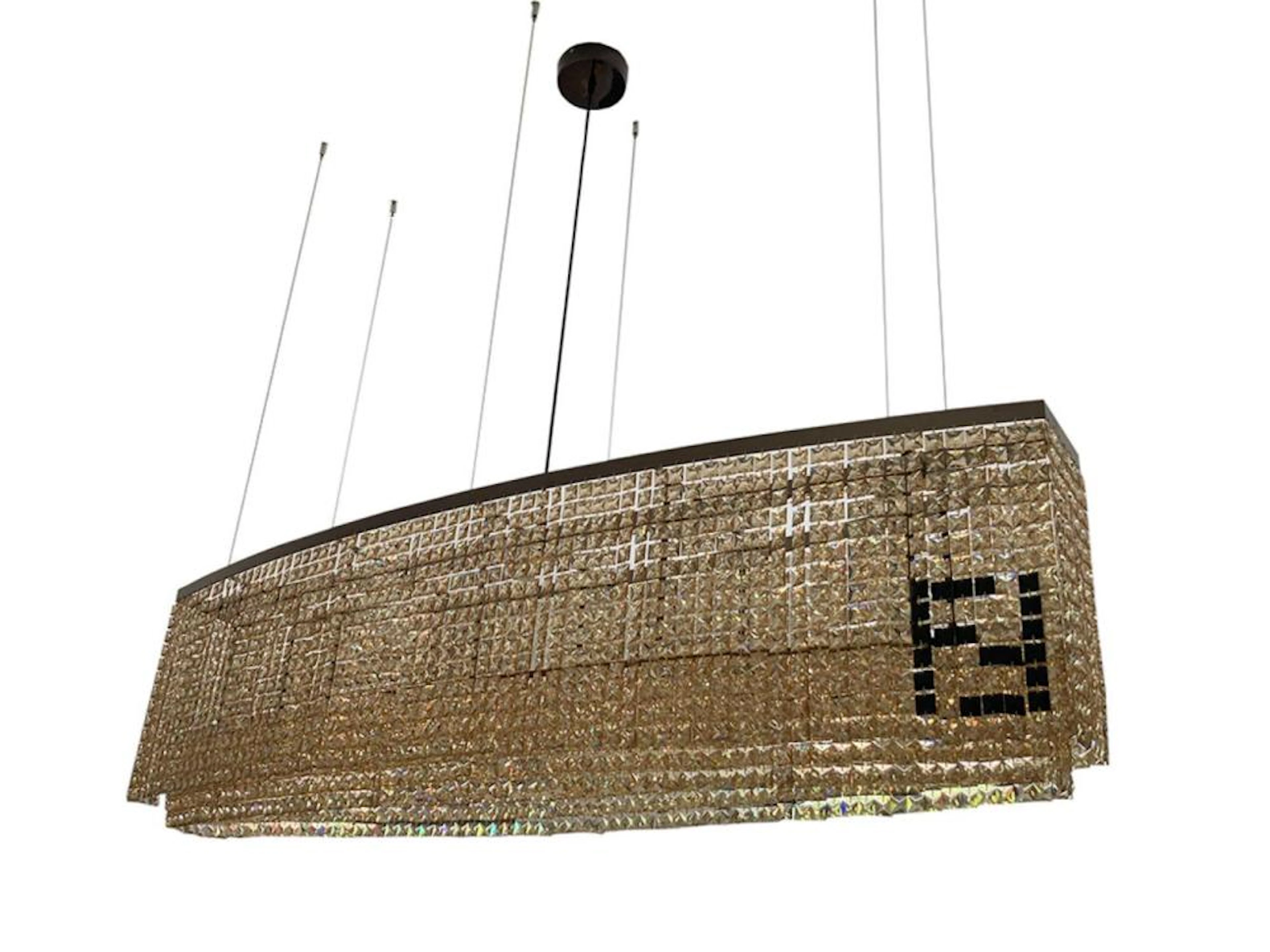 Fendi Crystal Ellypse Chandelier