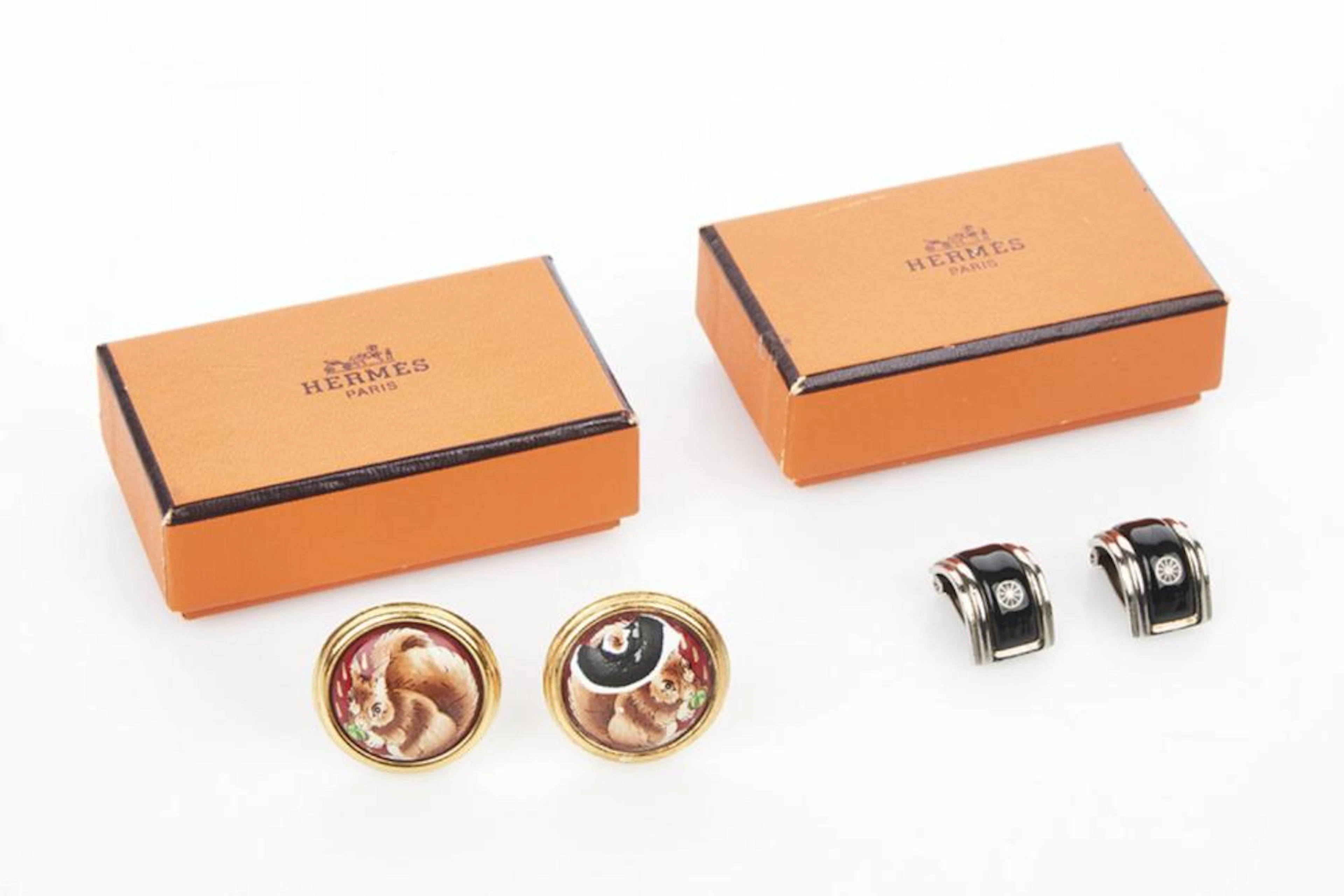 Hermes Two Pairs of Earrings