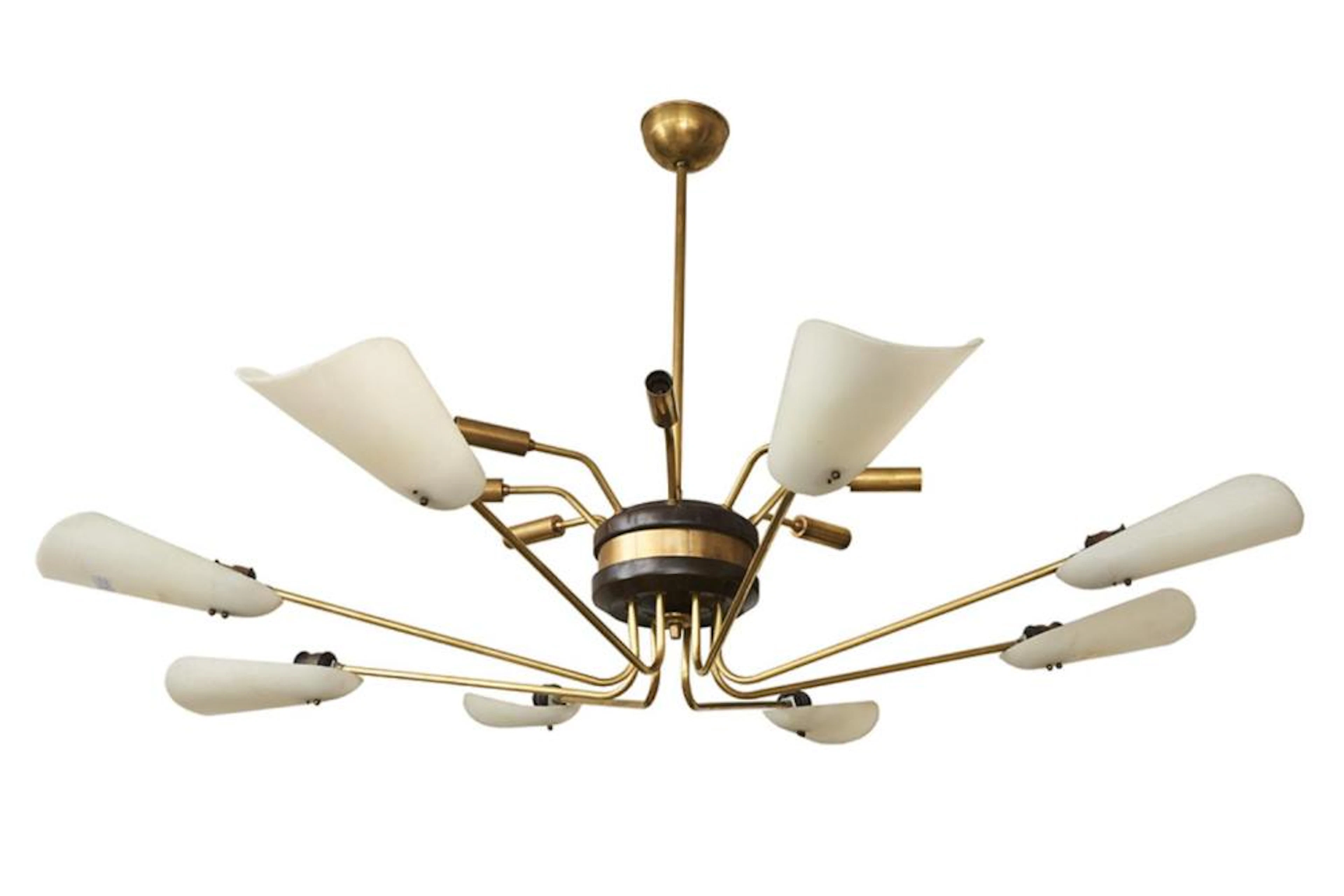 Italian Sputnik Chandelier c. 1950