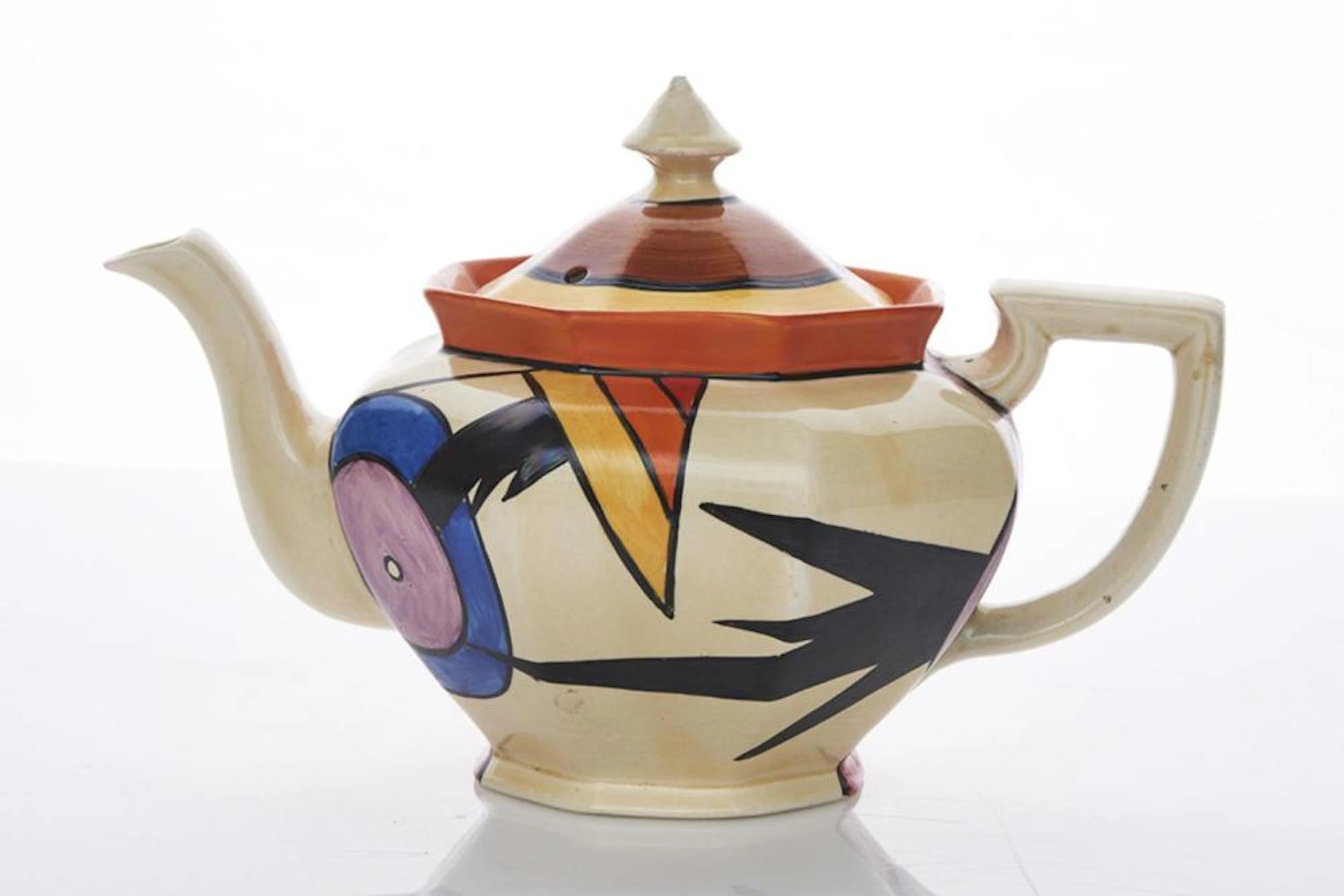 Clarice Cliff (British, 1899-1972) 'Bizarre' Teapot