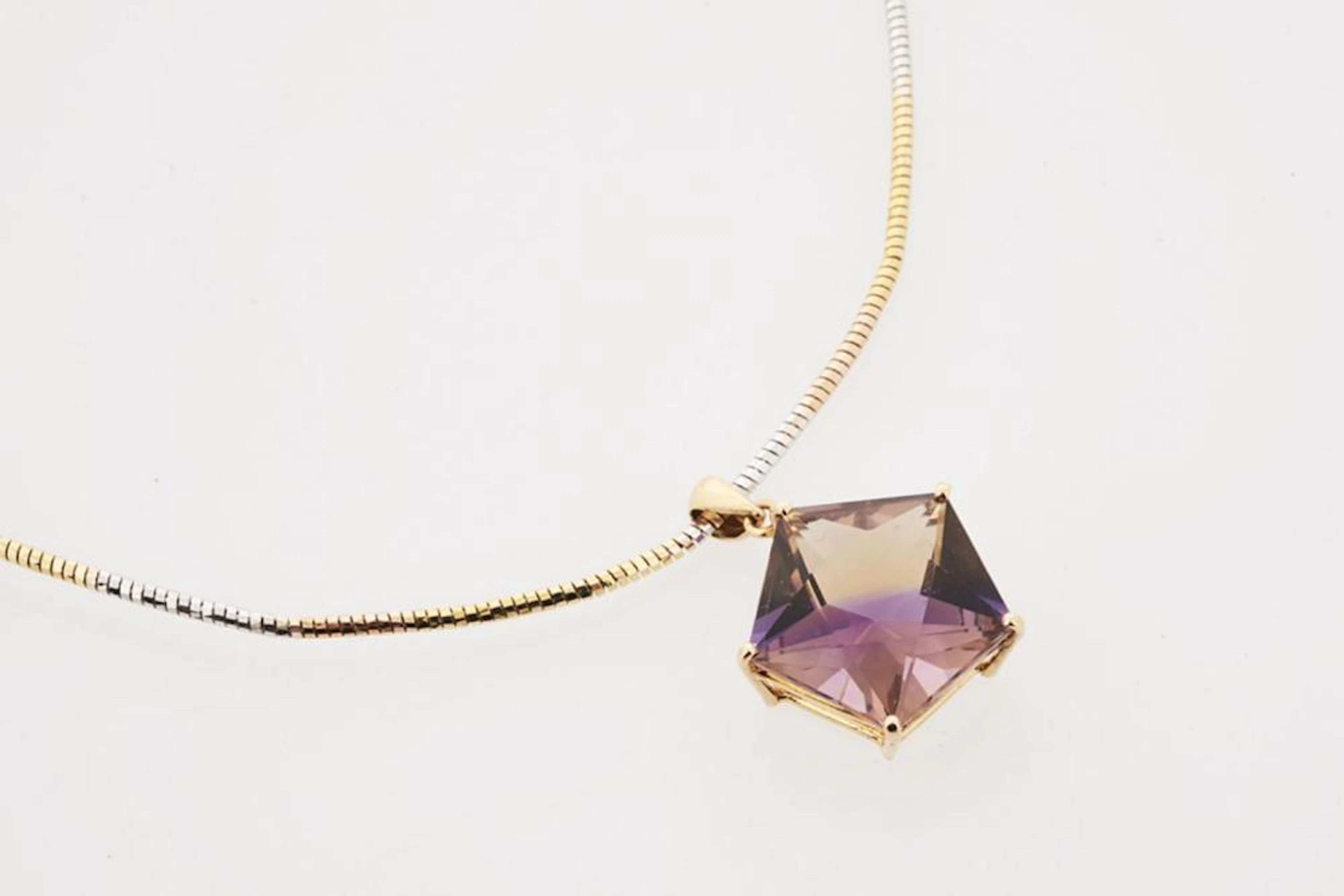 Gold Ametrine Necklace