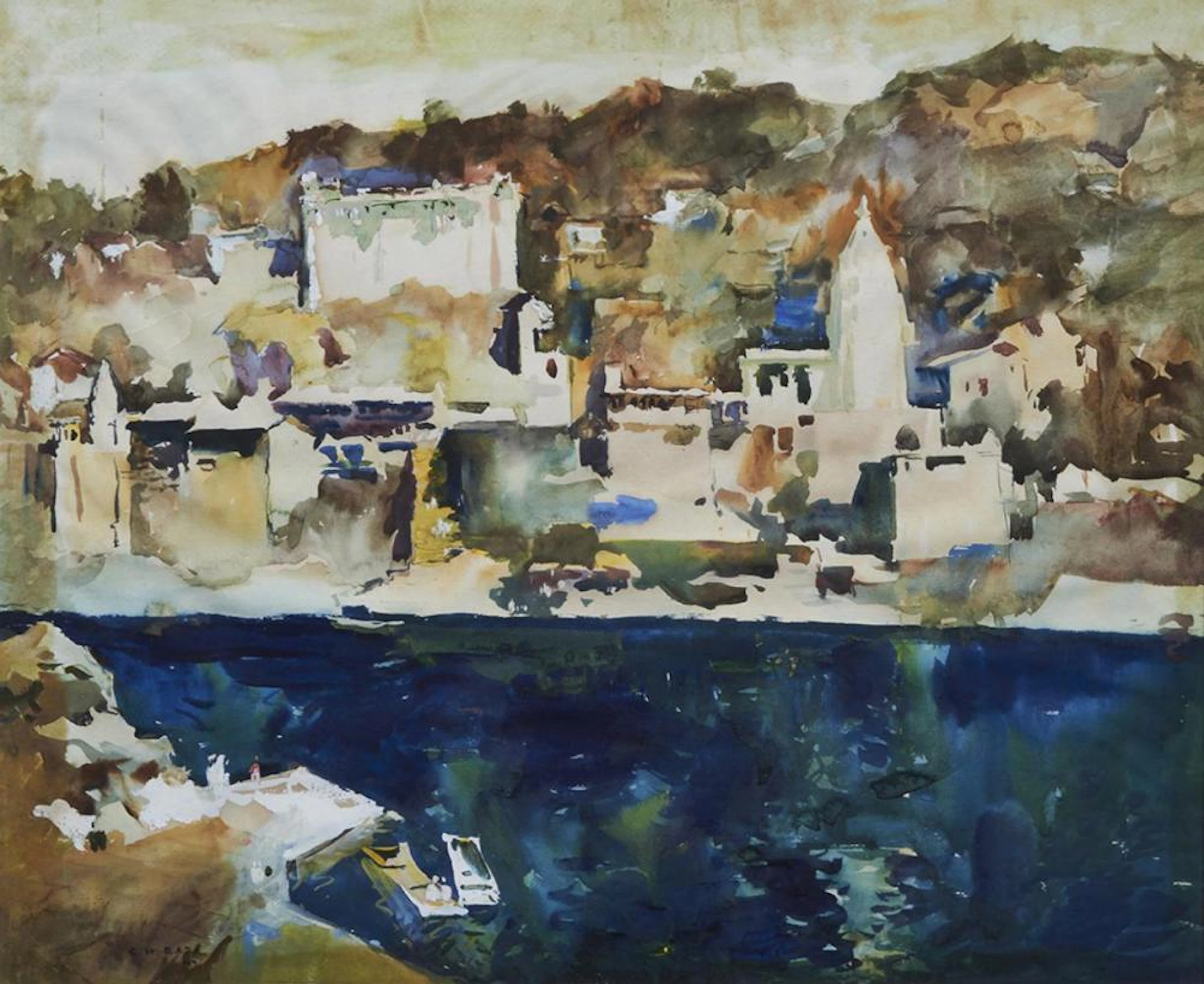 Sayed Haider Raza (Indian, 1922-2016) Omkareshwar, 1947