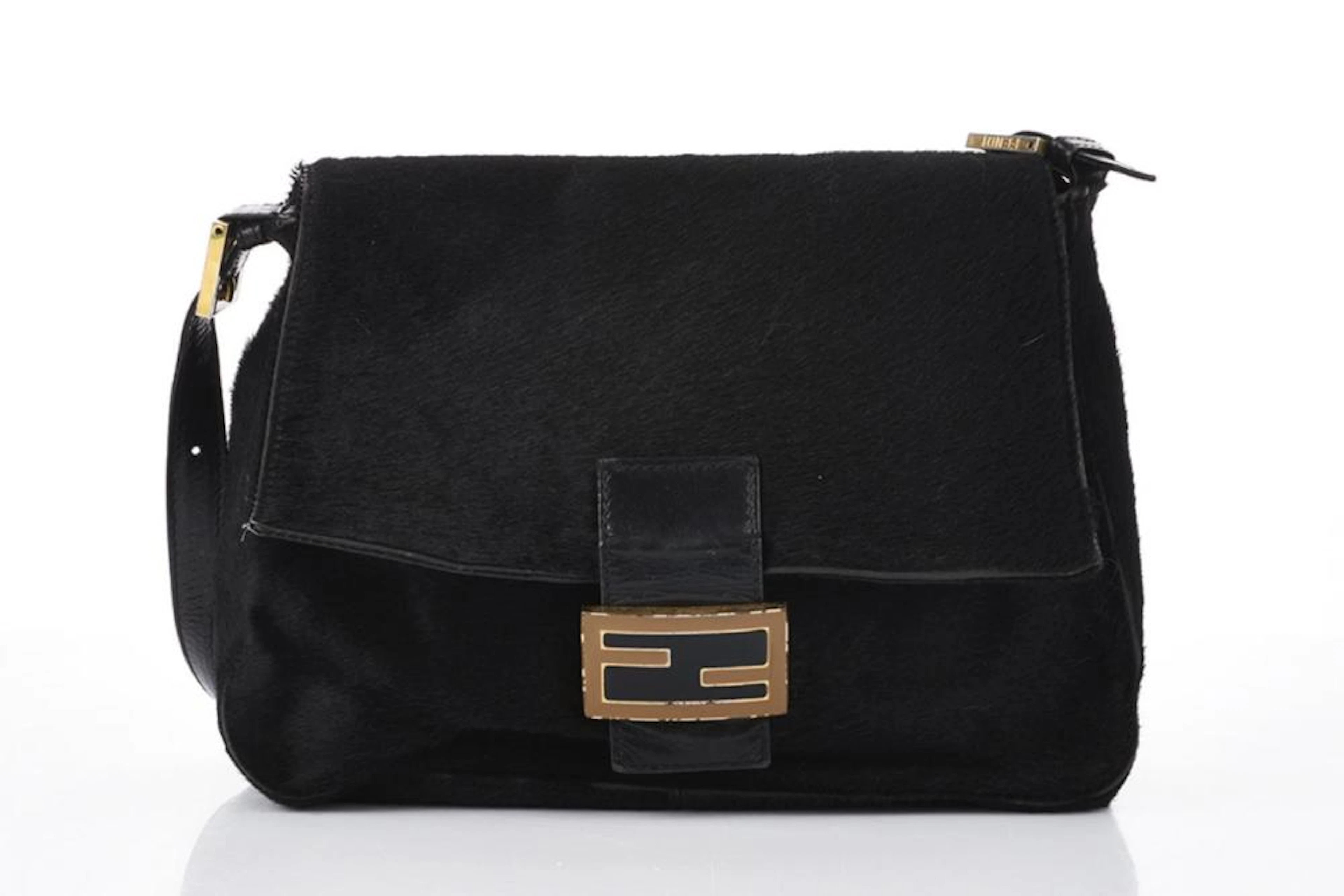 Fendi Black Mamma Baguette Bag