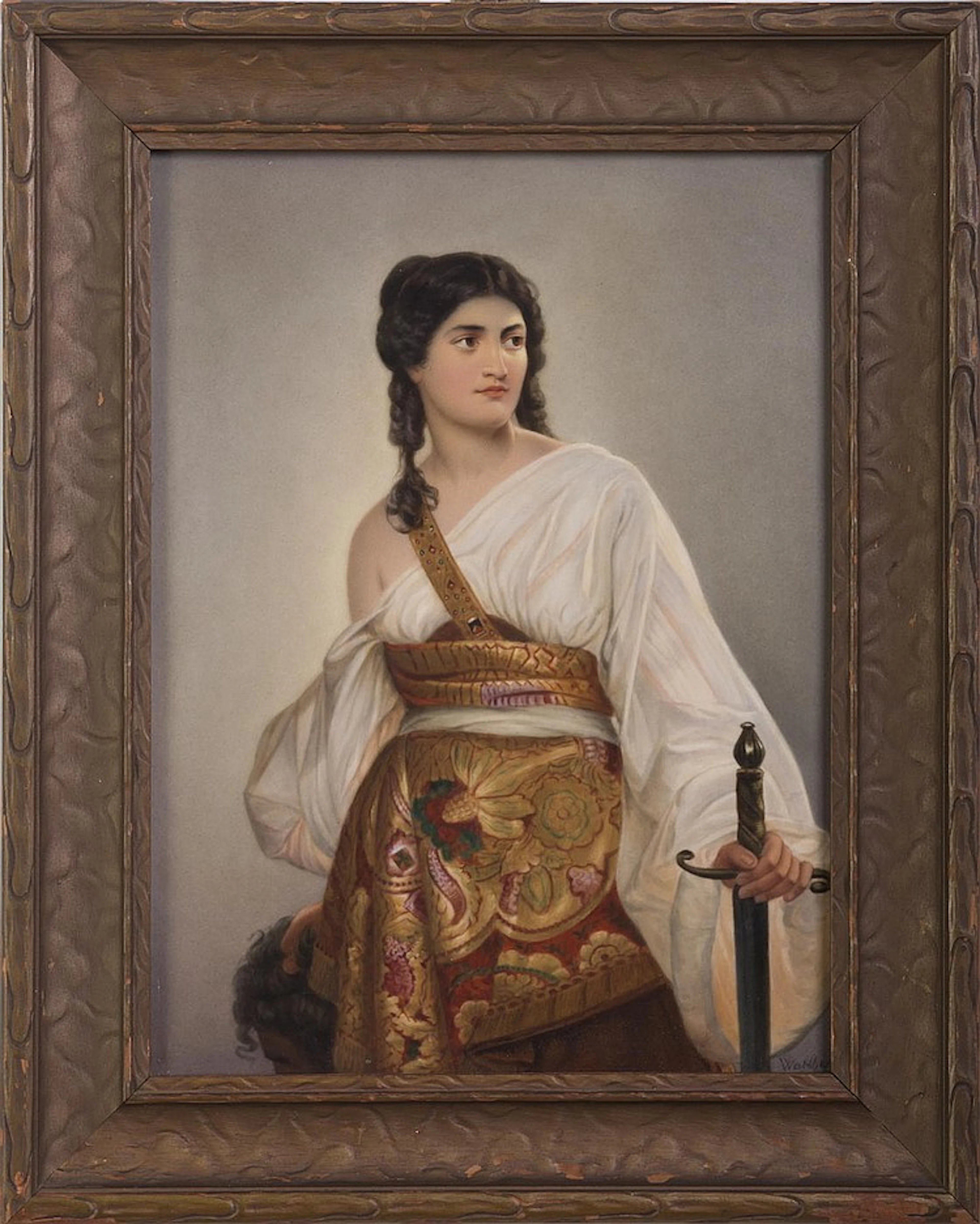 K.P.M. (BERLIN) PORCELAIN "JUDITH WITH THE HEAD OF...