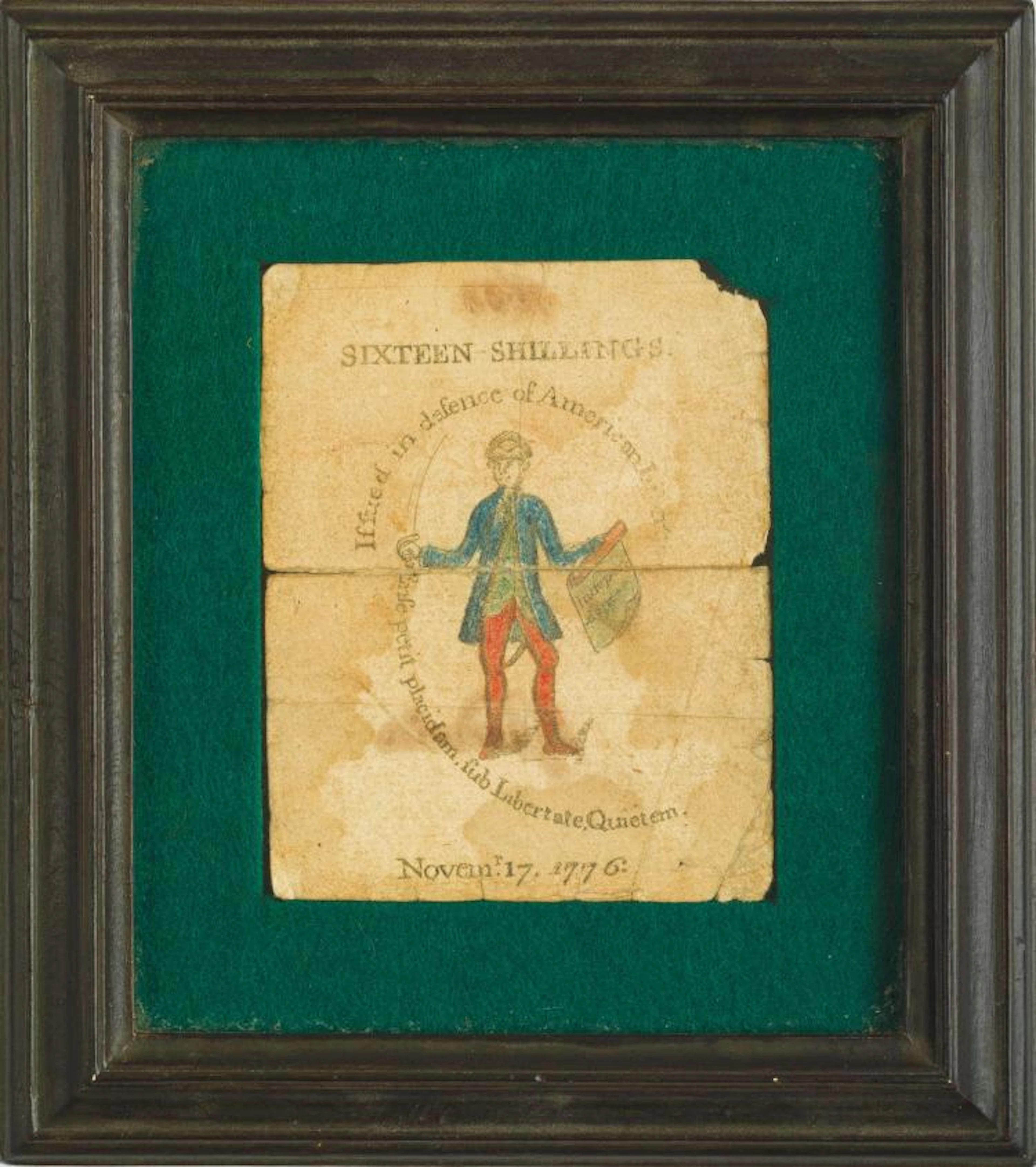 PAUL REVERE ENGRAVED MASSACHUSETTS "SWORD IN HAND"...