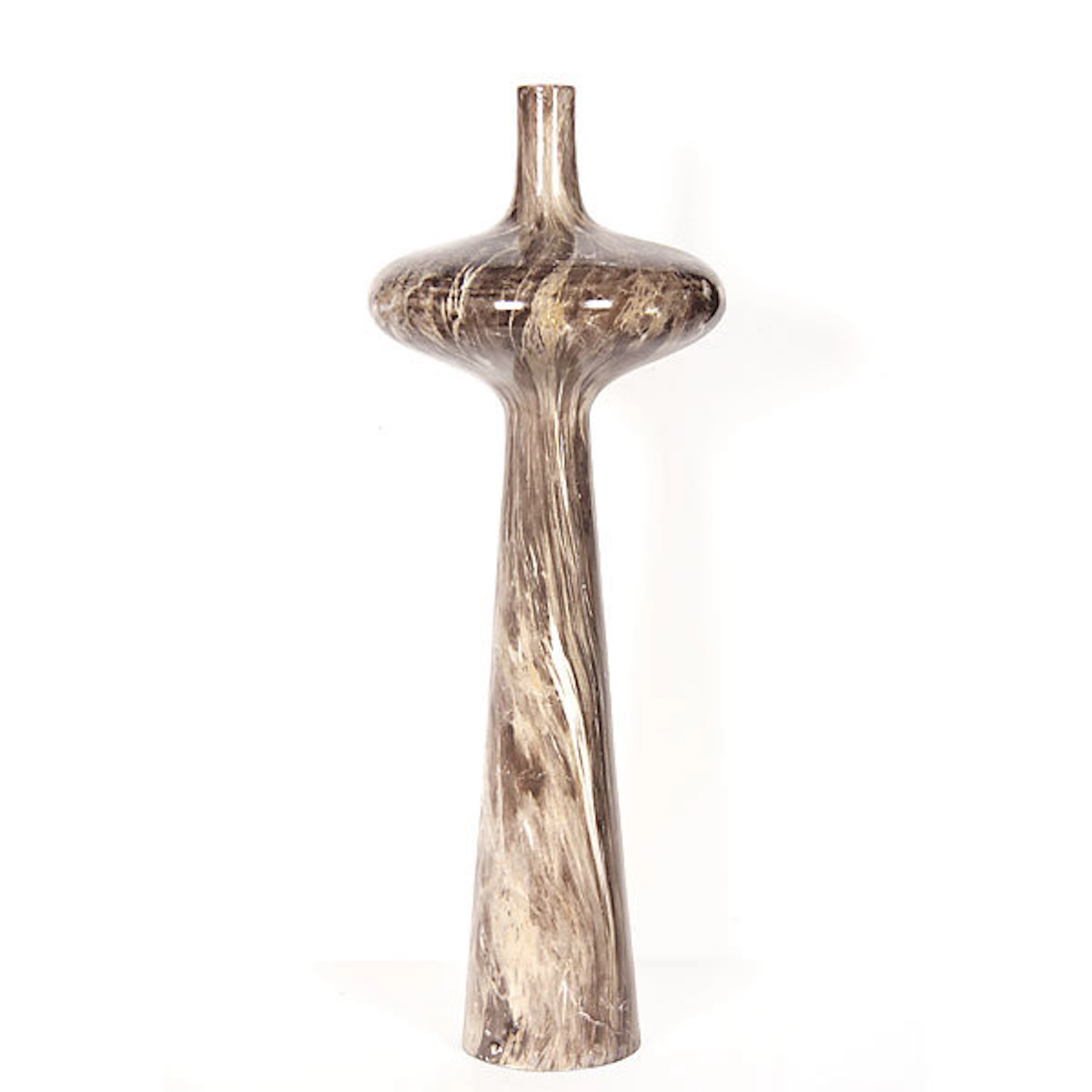 Ashen Marbled Vase - Tall