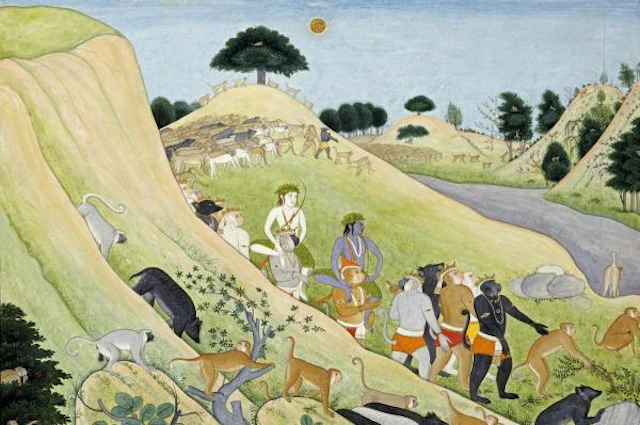 TEHRI-GARWHAL - ILLUSTRATION TO THE RAMAYANA