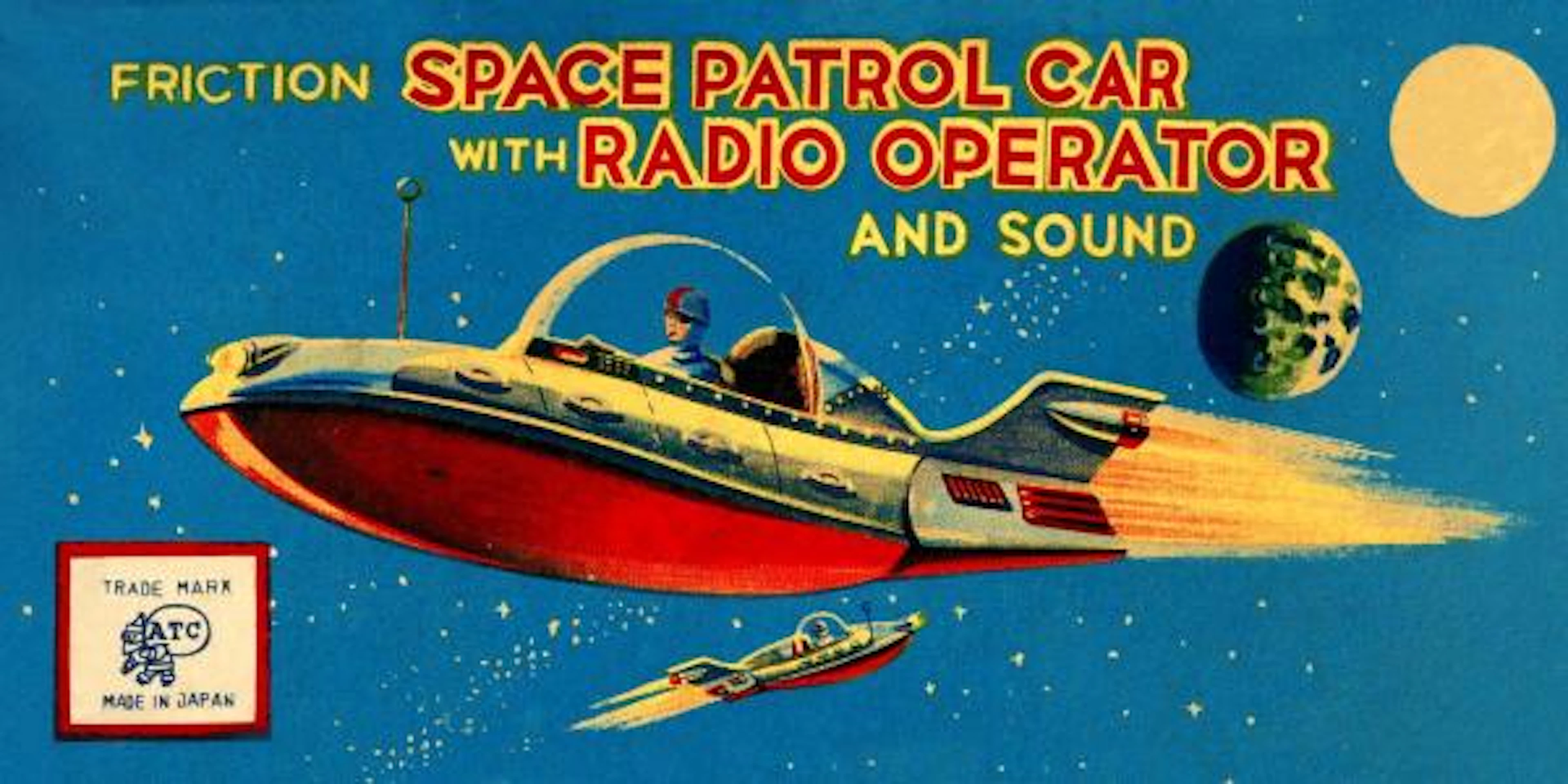 RETROROCKET - SPACE PATROL CAR WITH RADIO OPERATOR