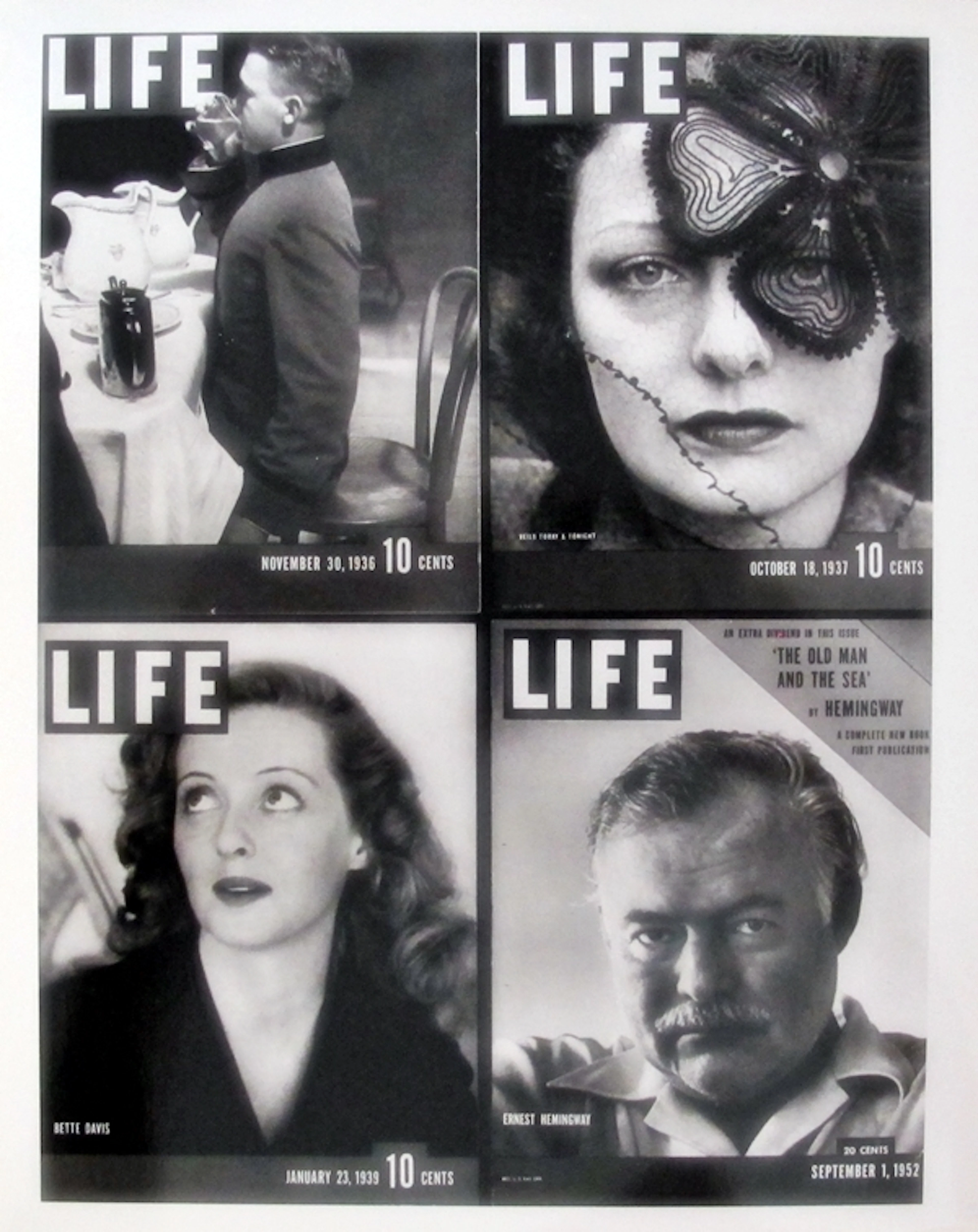 Photo Life Magazine Alfred Eisenstaedt Ernest Hemingway Bette Davis