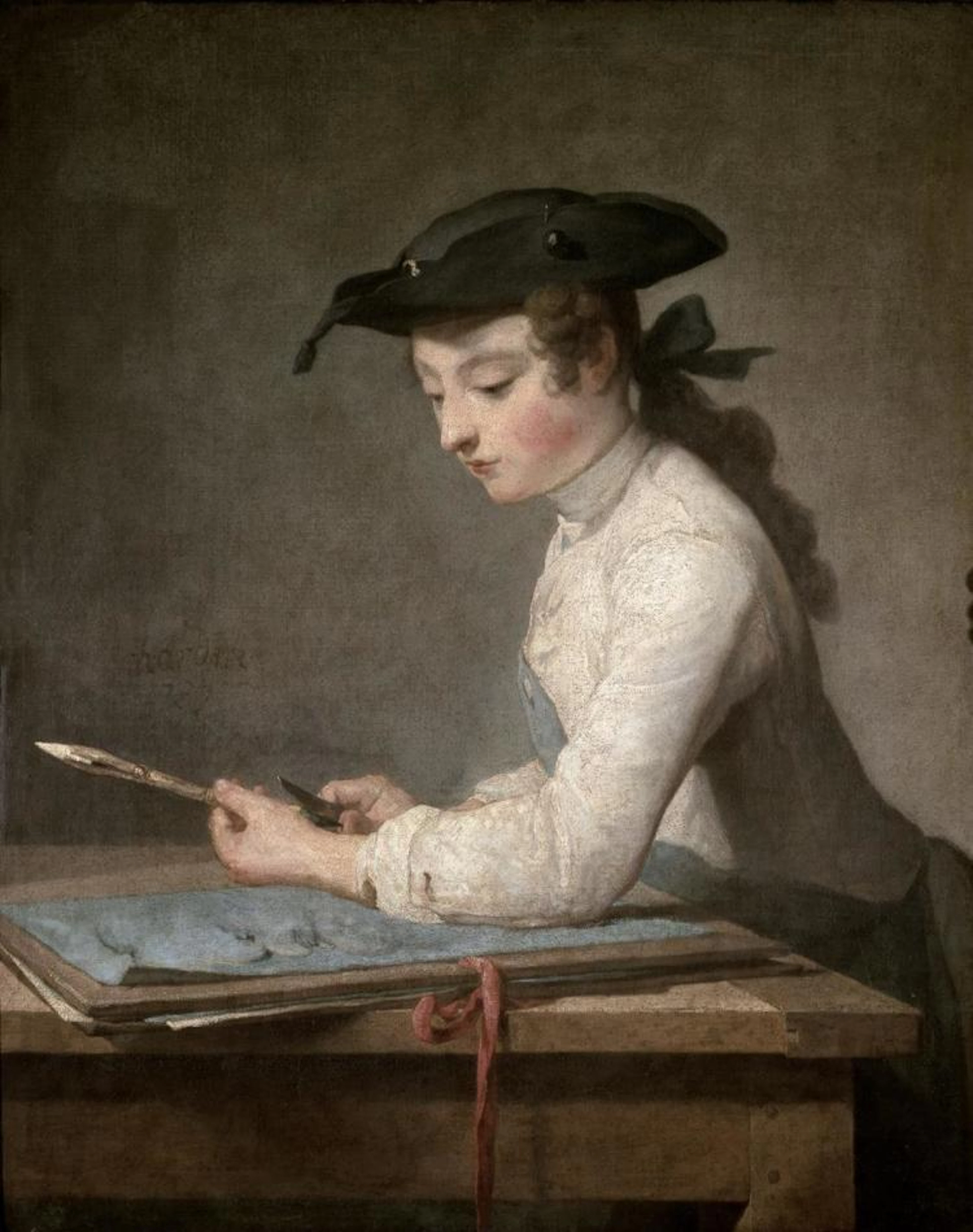 JEAN-BAPTISTE-SIMéON CHARDIN - YOUNG DRAFTSMAN