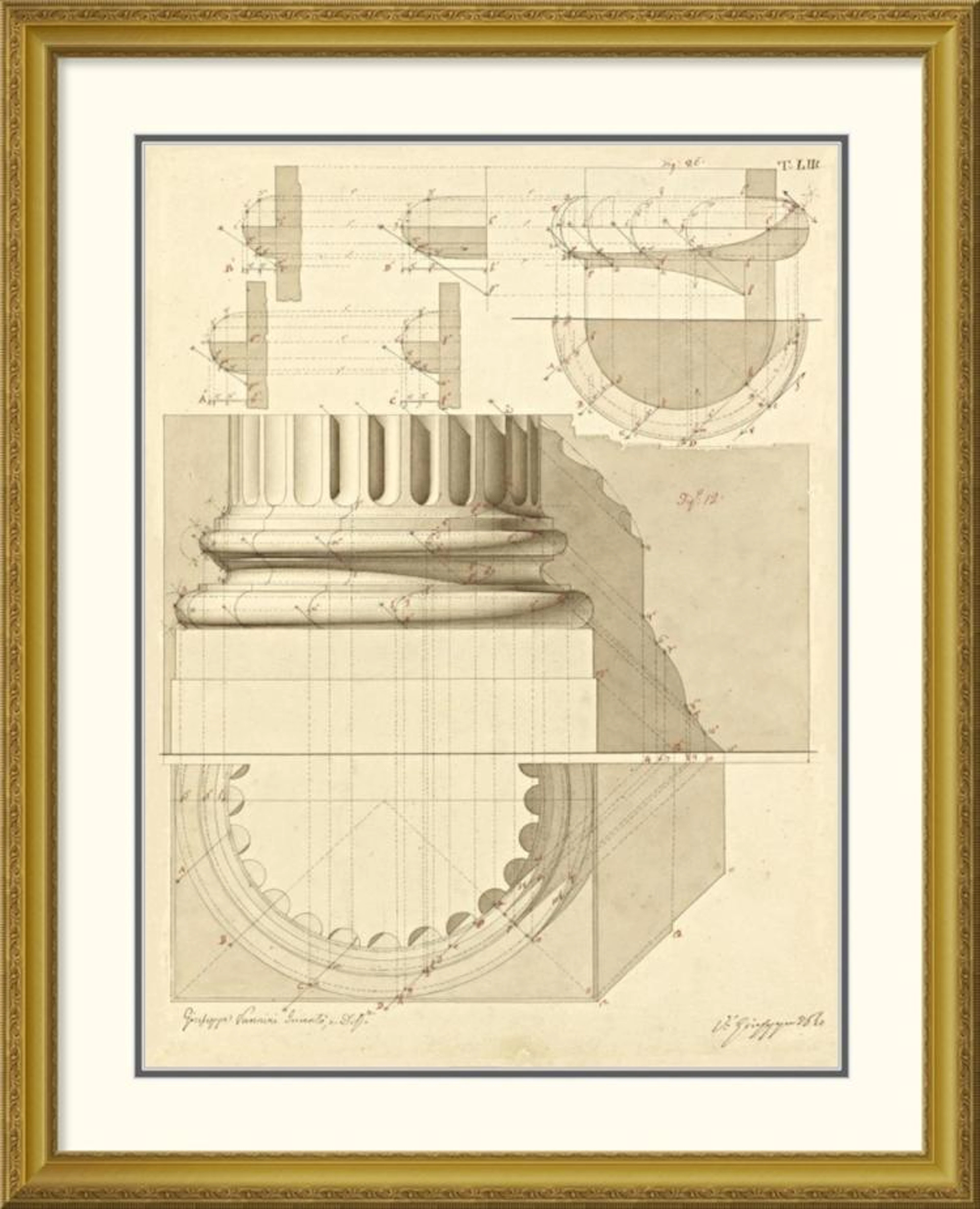 Giuseppe Vannini - Plate 53 for Elements of Civil Architecture, ca. 1818-1850