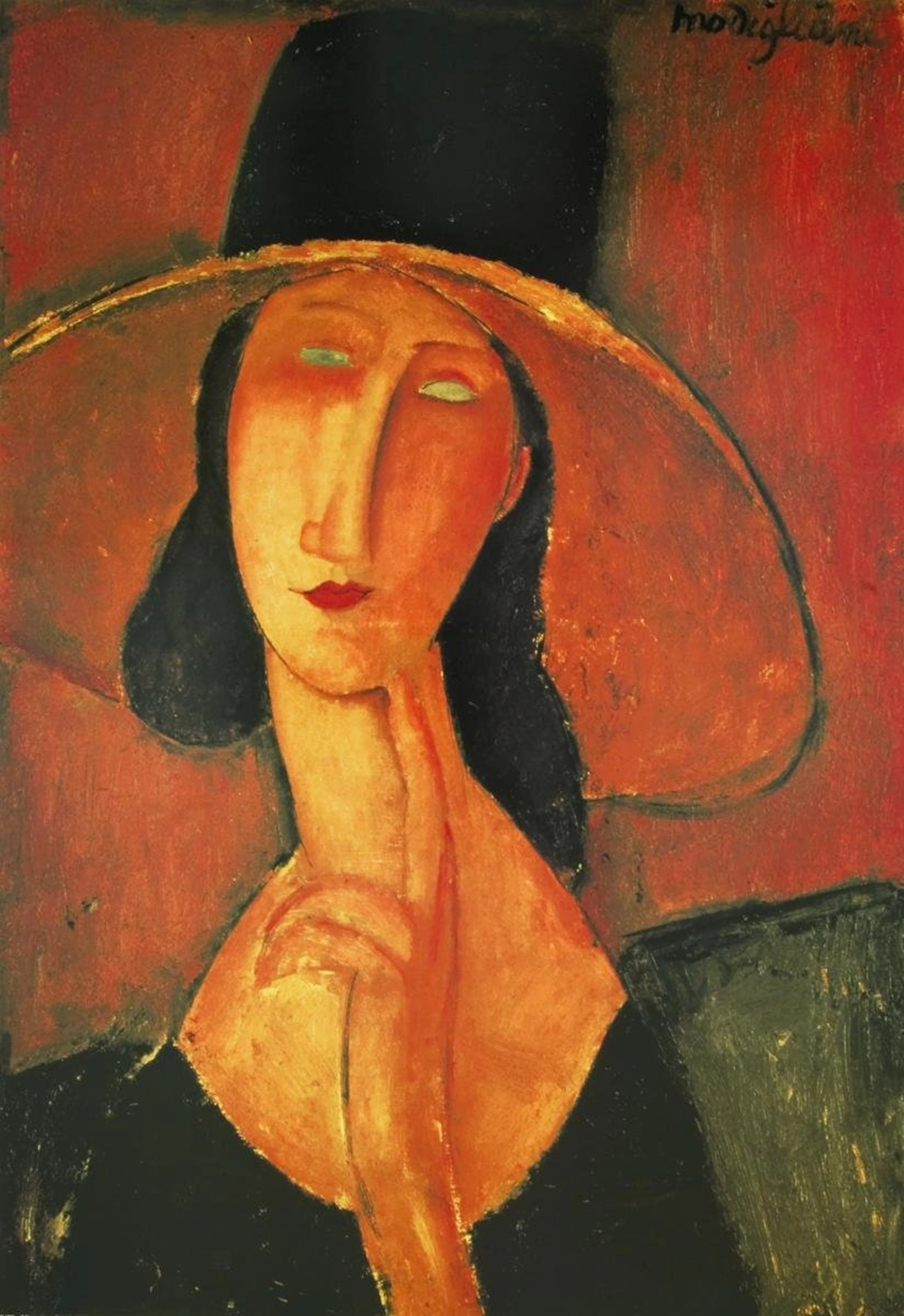 AMEDEO MODIGLIANI - JEANNE HEBUTERNE CON GRANDE