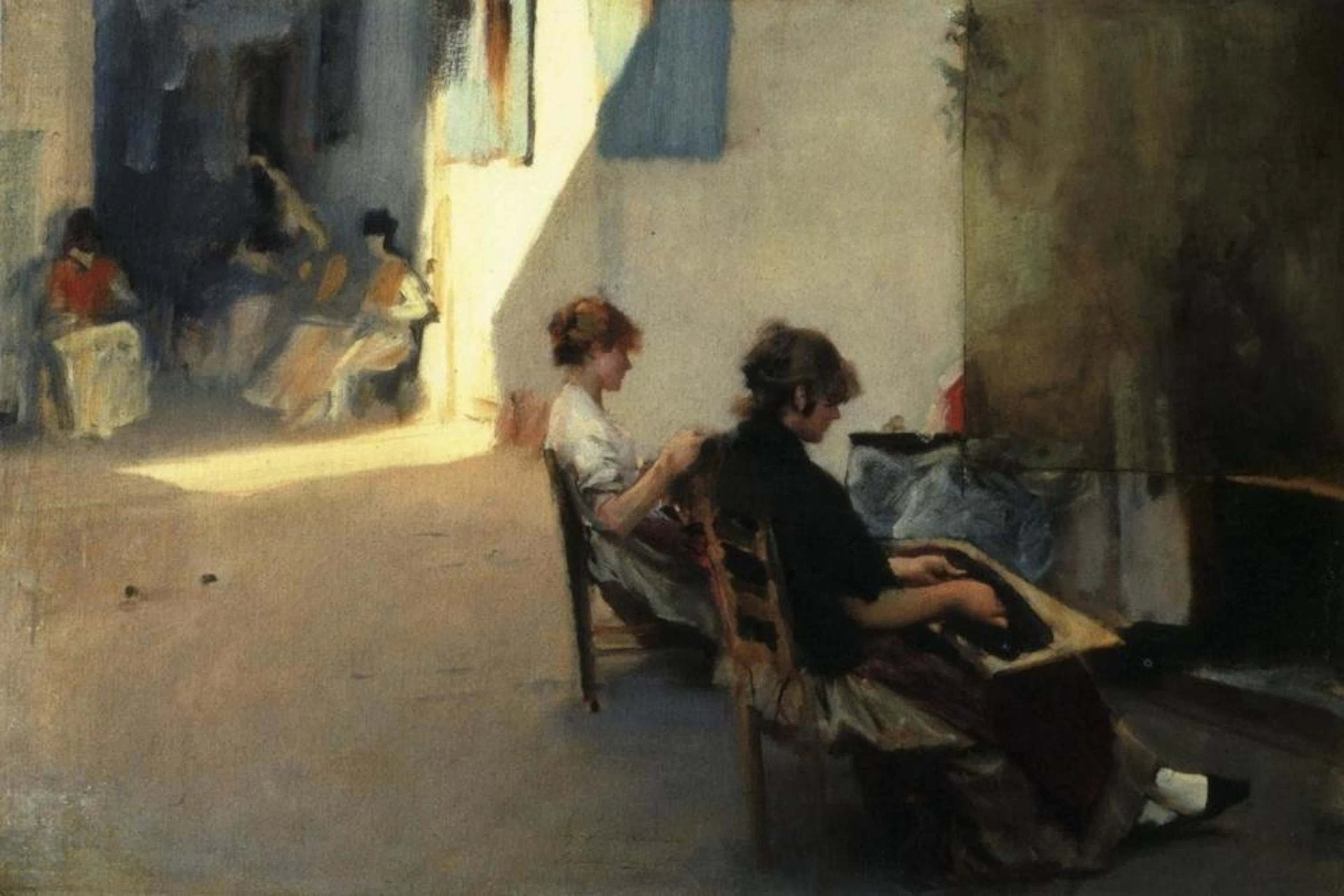 JOHN SINGER SARGENT - THE VENETIAN BEAD STRINGERS, C. 1880-82