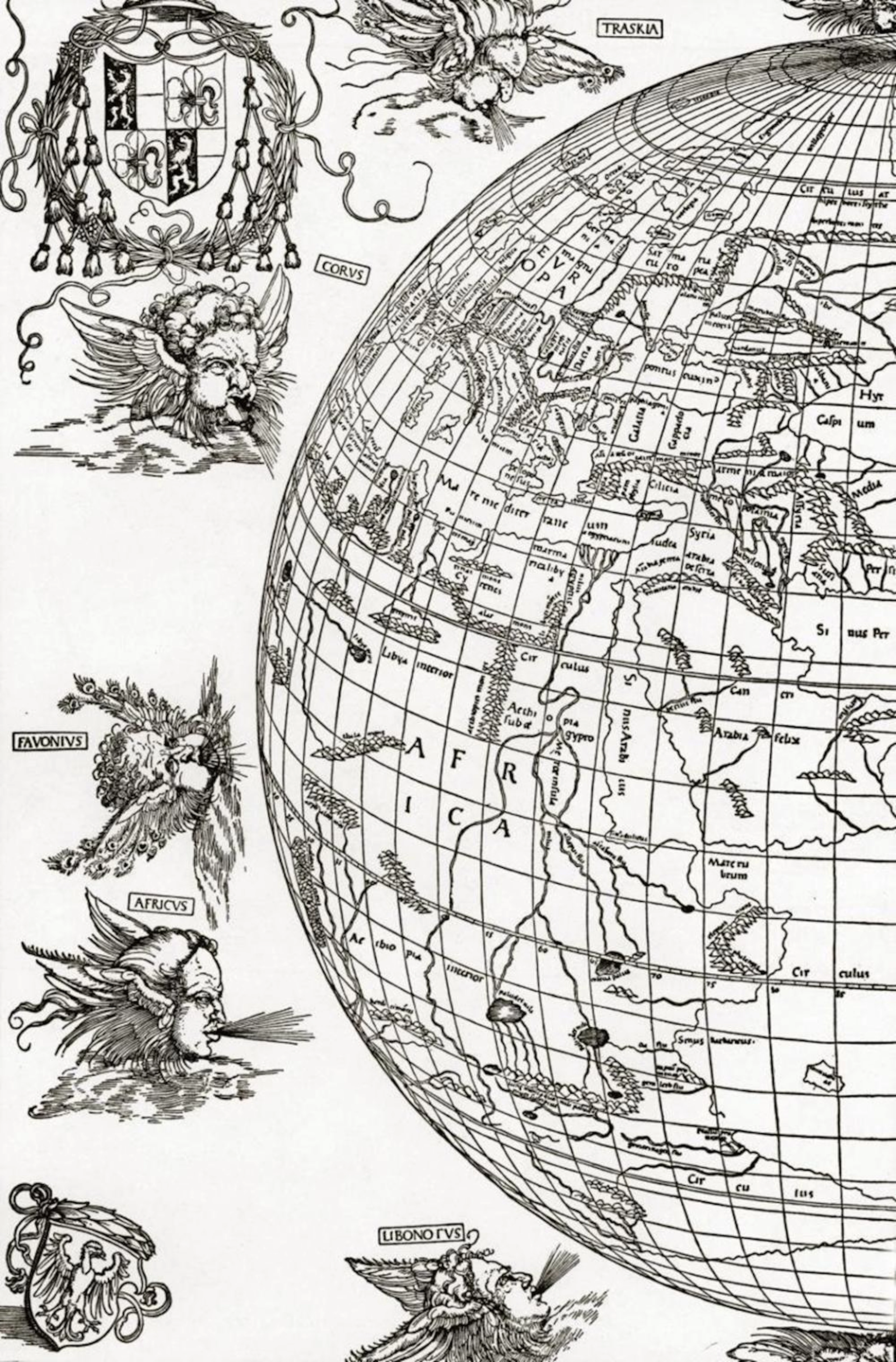 ALBRECHT DURER - EASTERN HEMISPHERE OF THE TERRESTIAL GLOBE