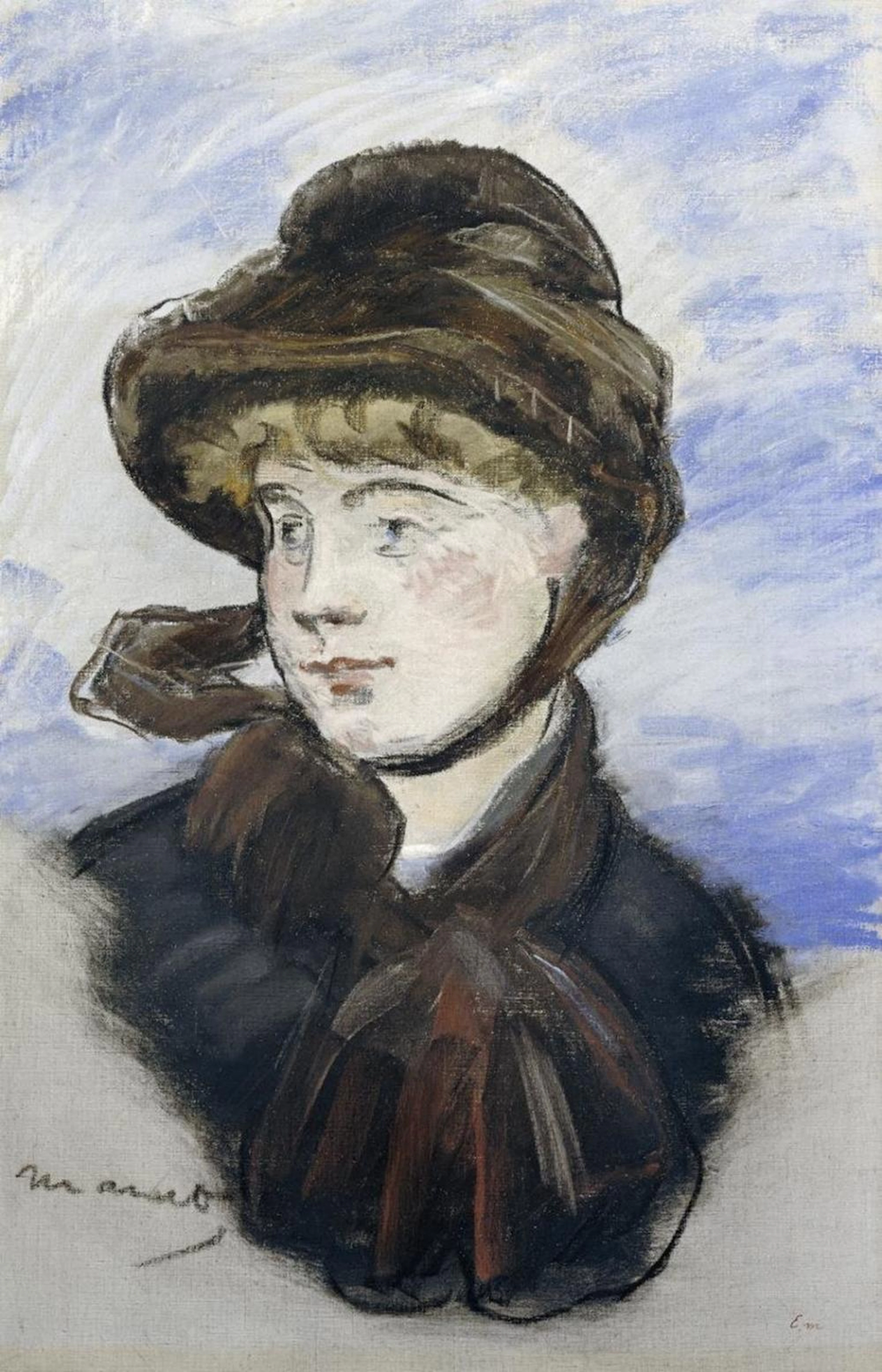 EDOUARD MANET - YOUNG GIRL IN A BROWN HAT