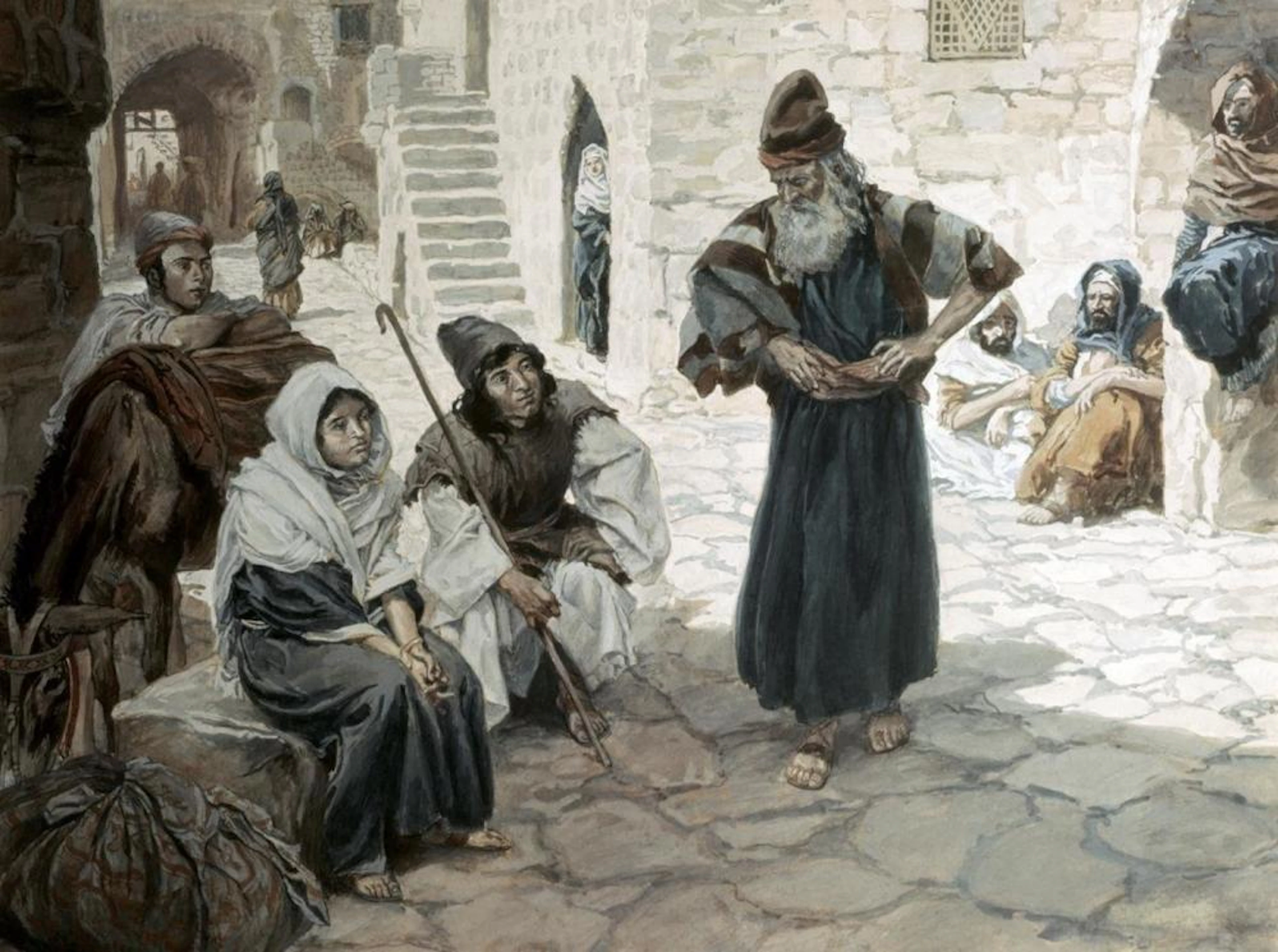 JAMES TISSOT - OLD MAN INVITES THE LEVITE