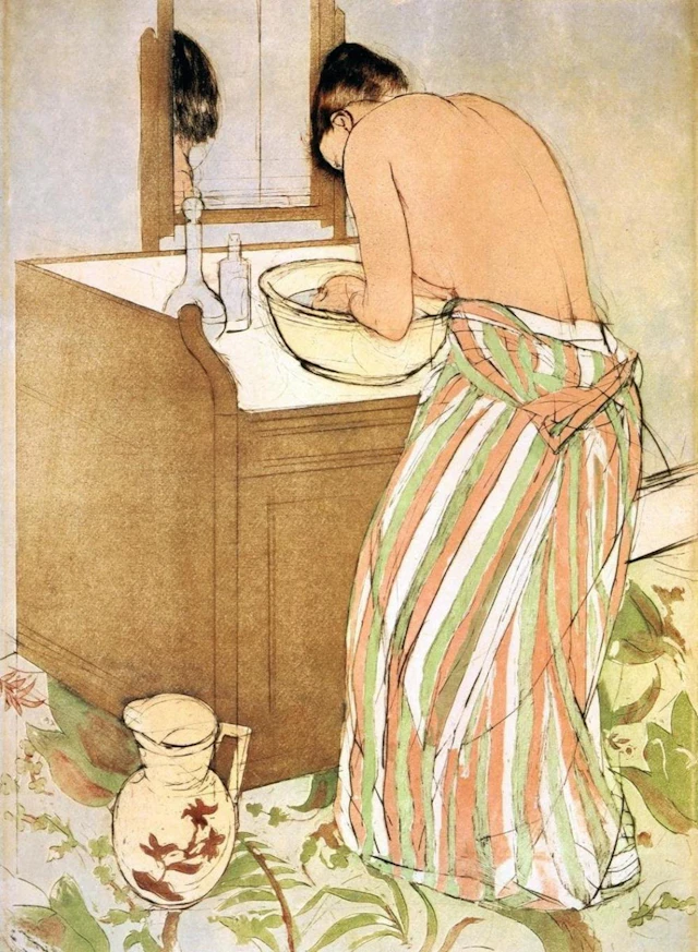 MARY CASSATT WOMAN BATHING I 1891