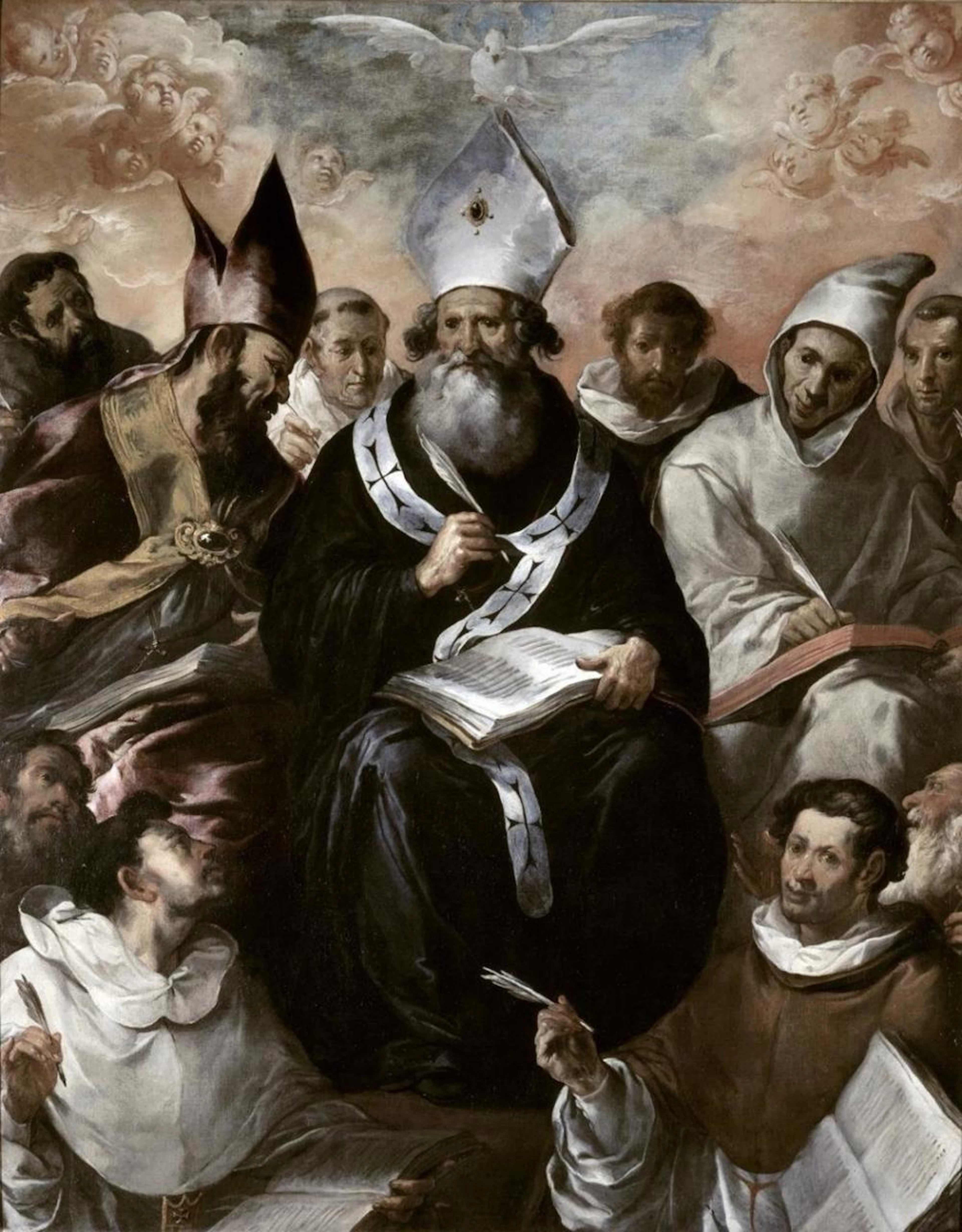 FRANCISCO HERRERA THE ELDER ST. BASIL DICTATING HIS DOCTRINE