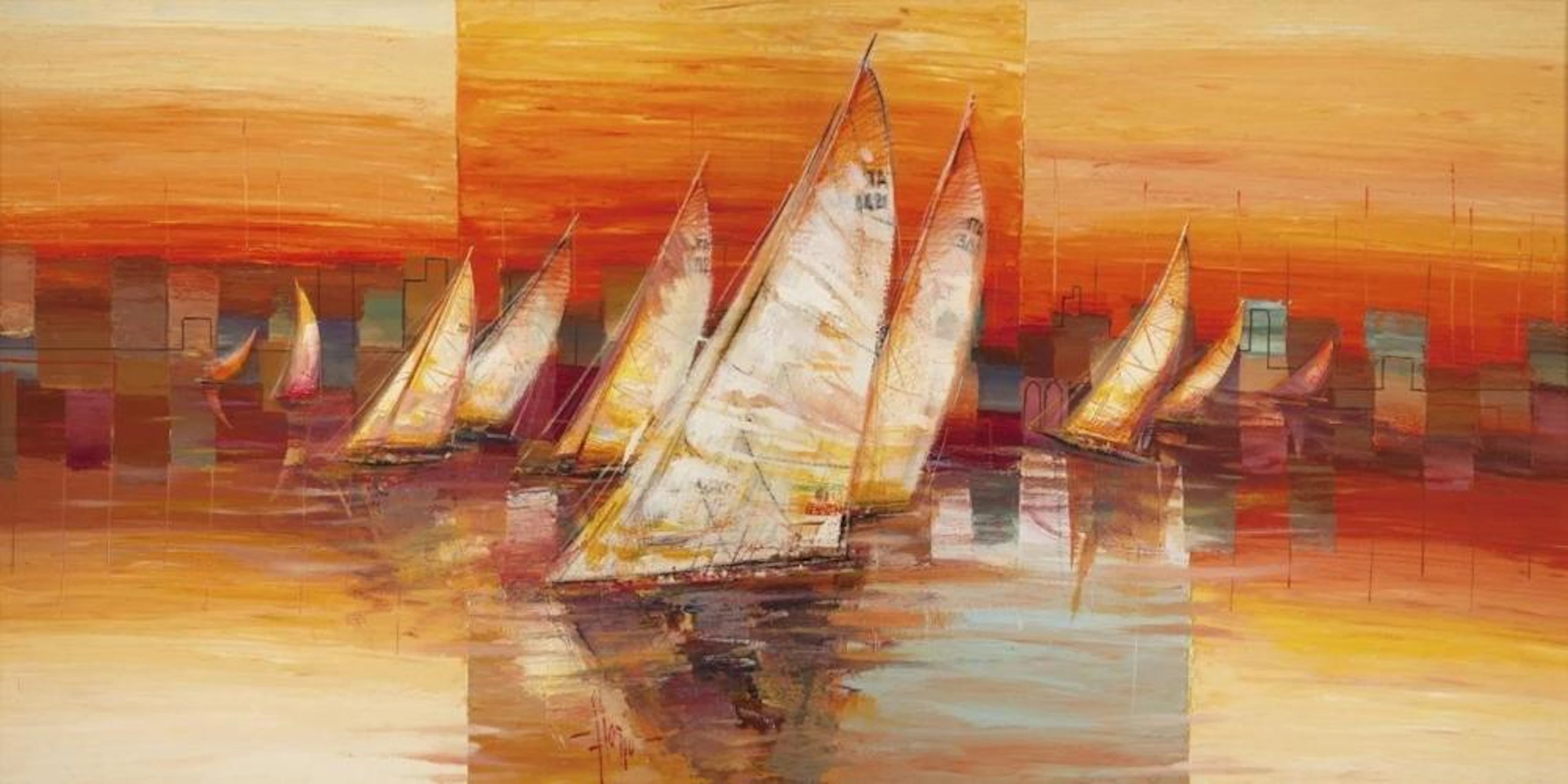 LUIGI FLORIO VELE AL TRAMONTO