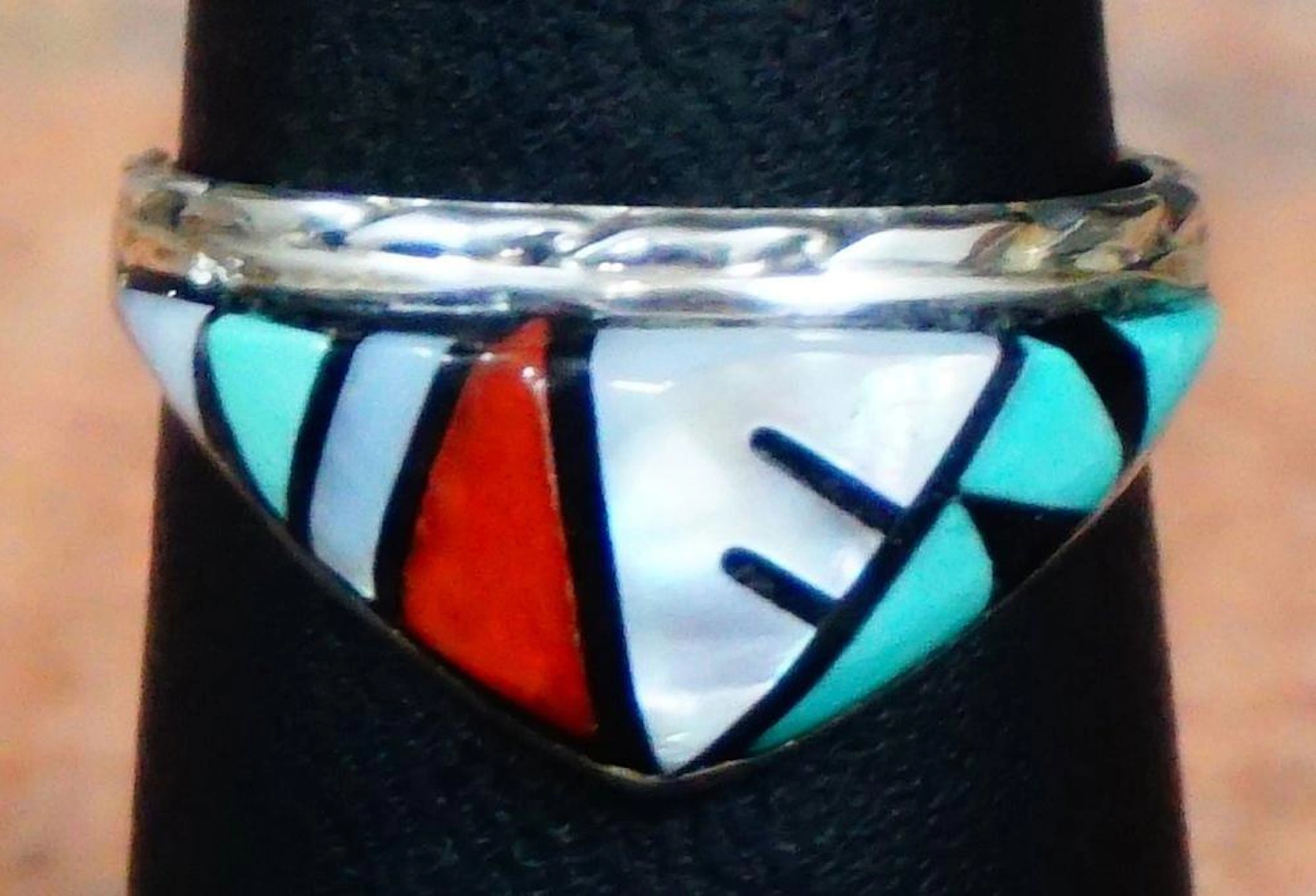 SOUTHWEST ZUNI MULTISTONE RING