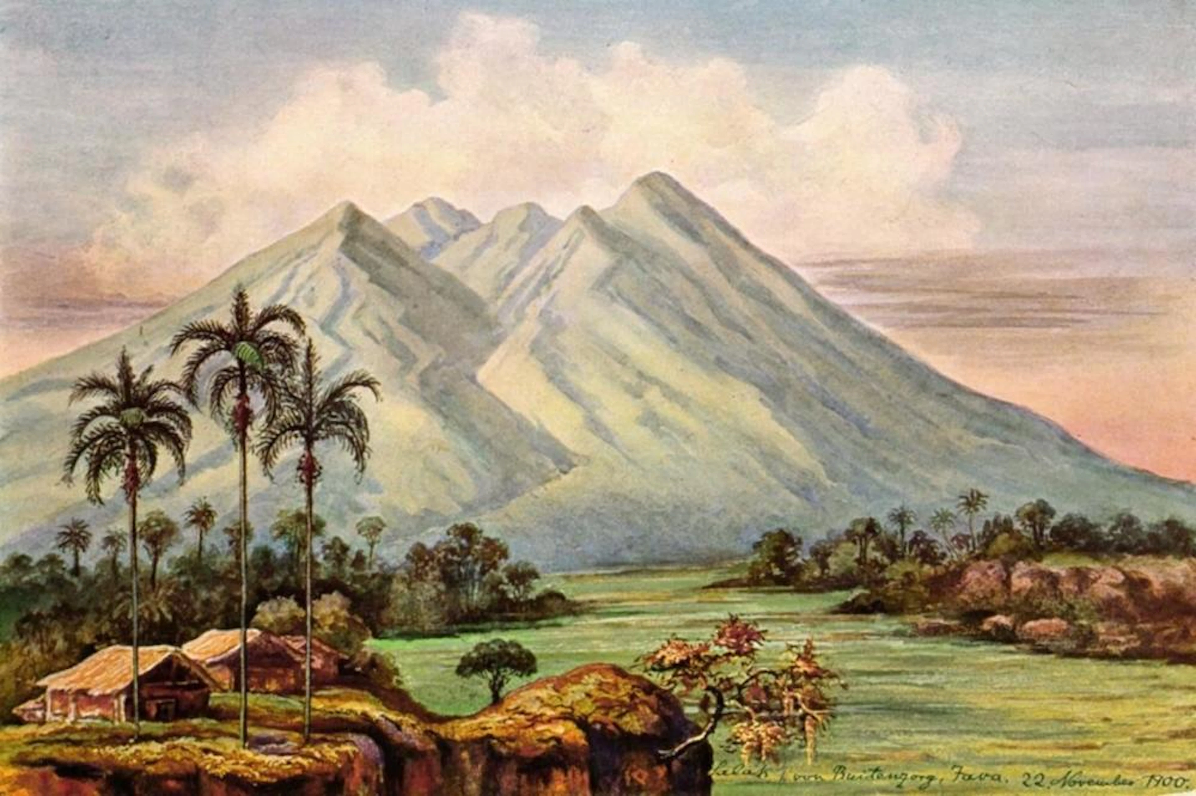 ERNST HAECKEL DER VULKAN SALAK BEI BUITENZORG