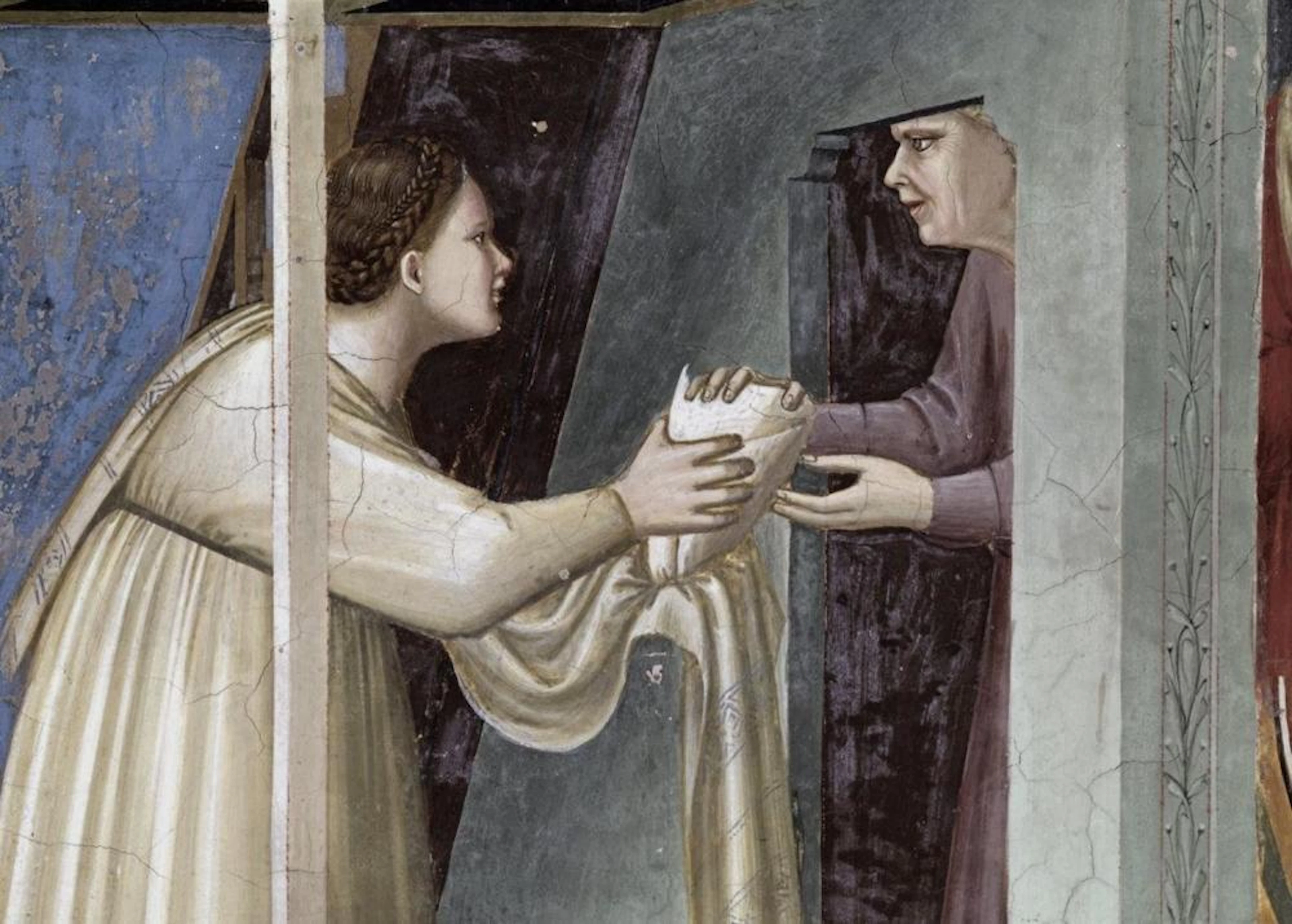 GIOTTO - BIRTH OF THE VIRGIN - DETAIL