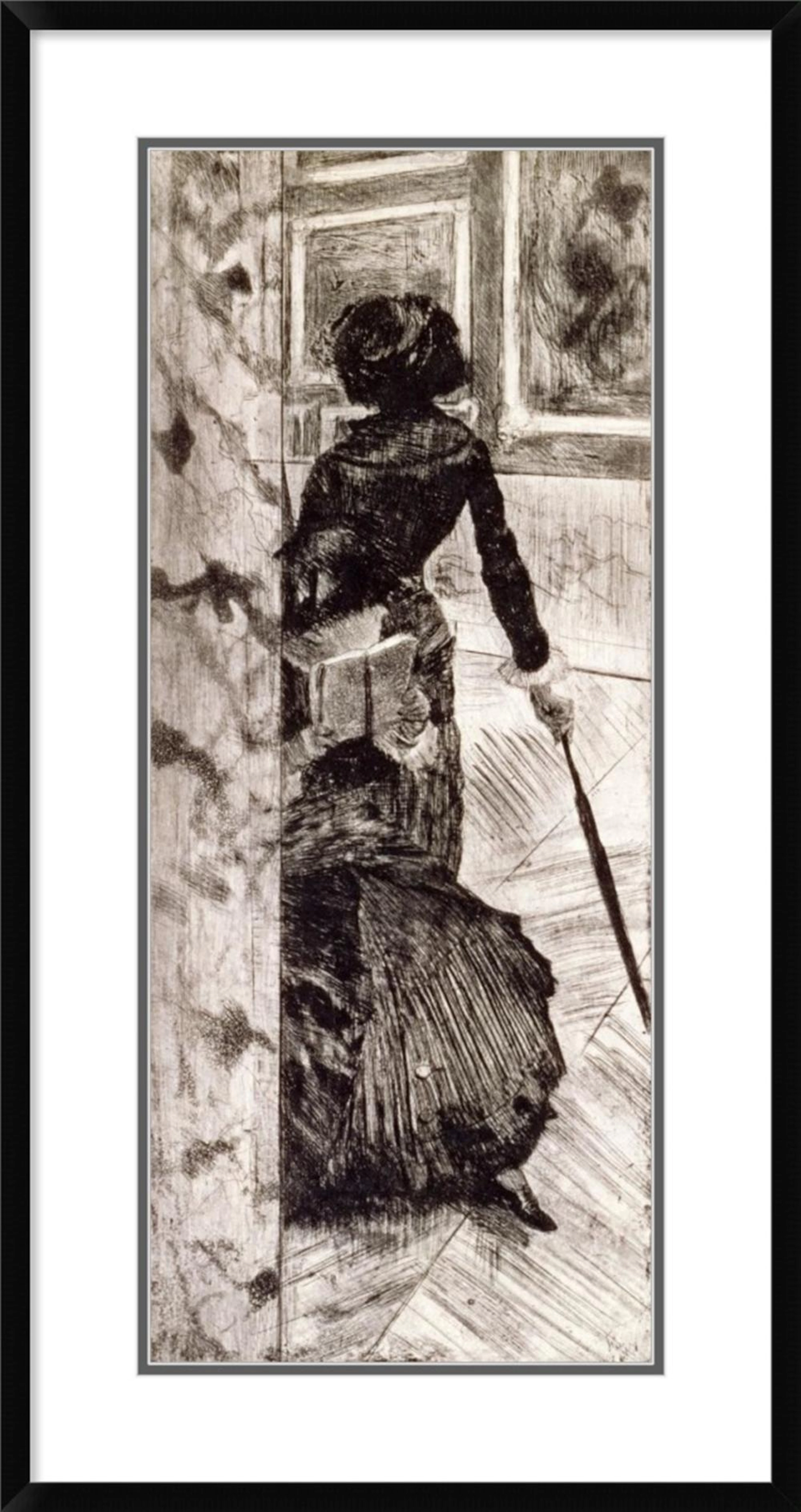 EDGAR DEGAS - MARY CASSATT AT THE LOUVRE
