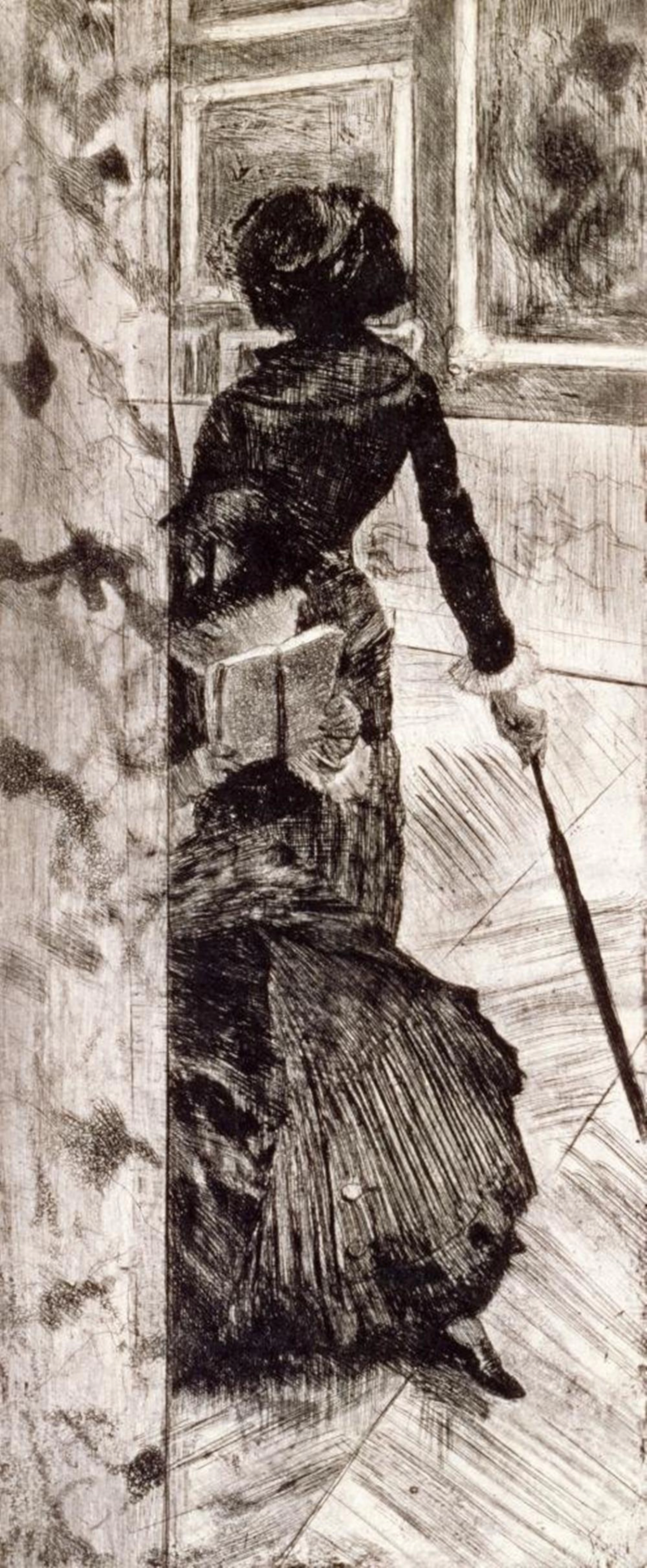 EDGAR DEGAS - MARY CASSATT AT THE LOUVRE
