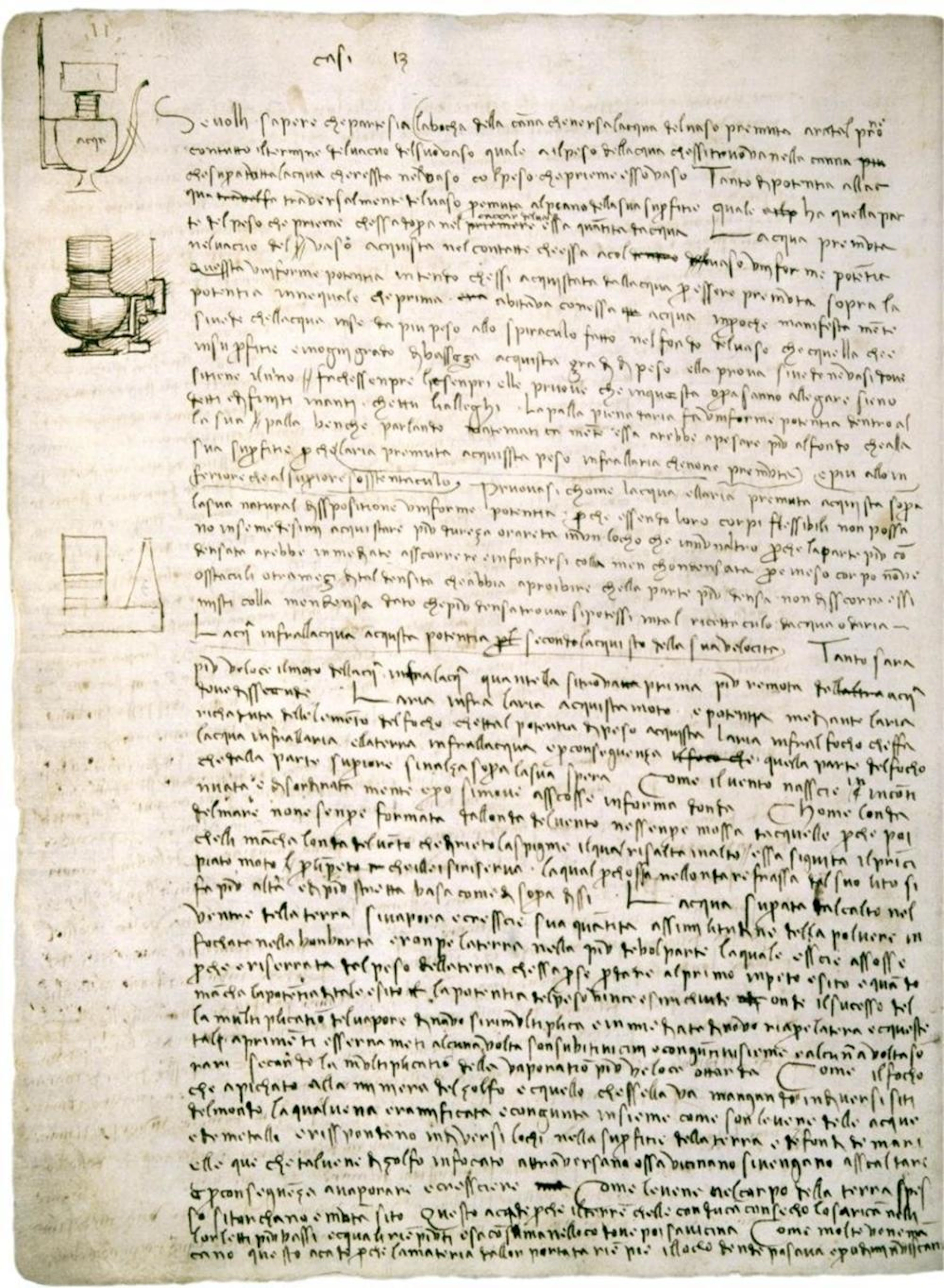 LEONARDO DA VINCI - CODEX LEICESTER: WATER PRESSURE THEORIES