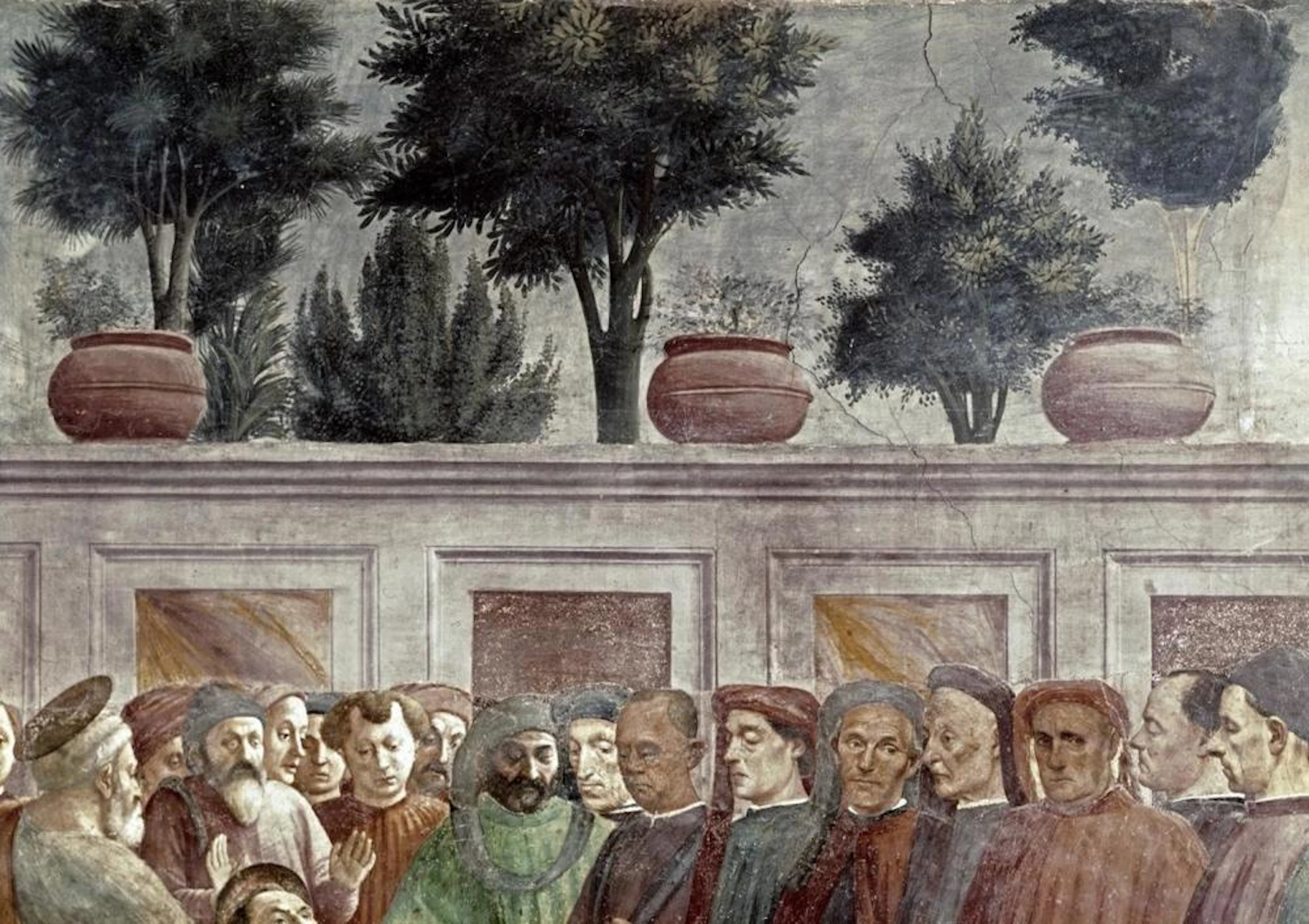 MASACCIO - ST. PETER RESURRECTS THE CHILD OF THEOPHILUS