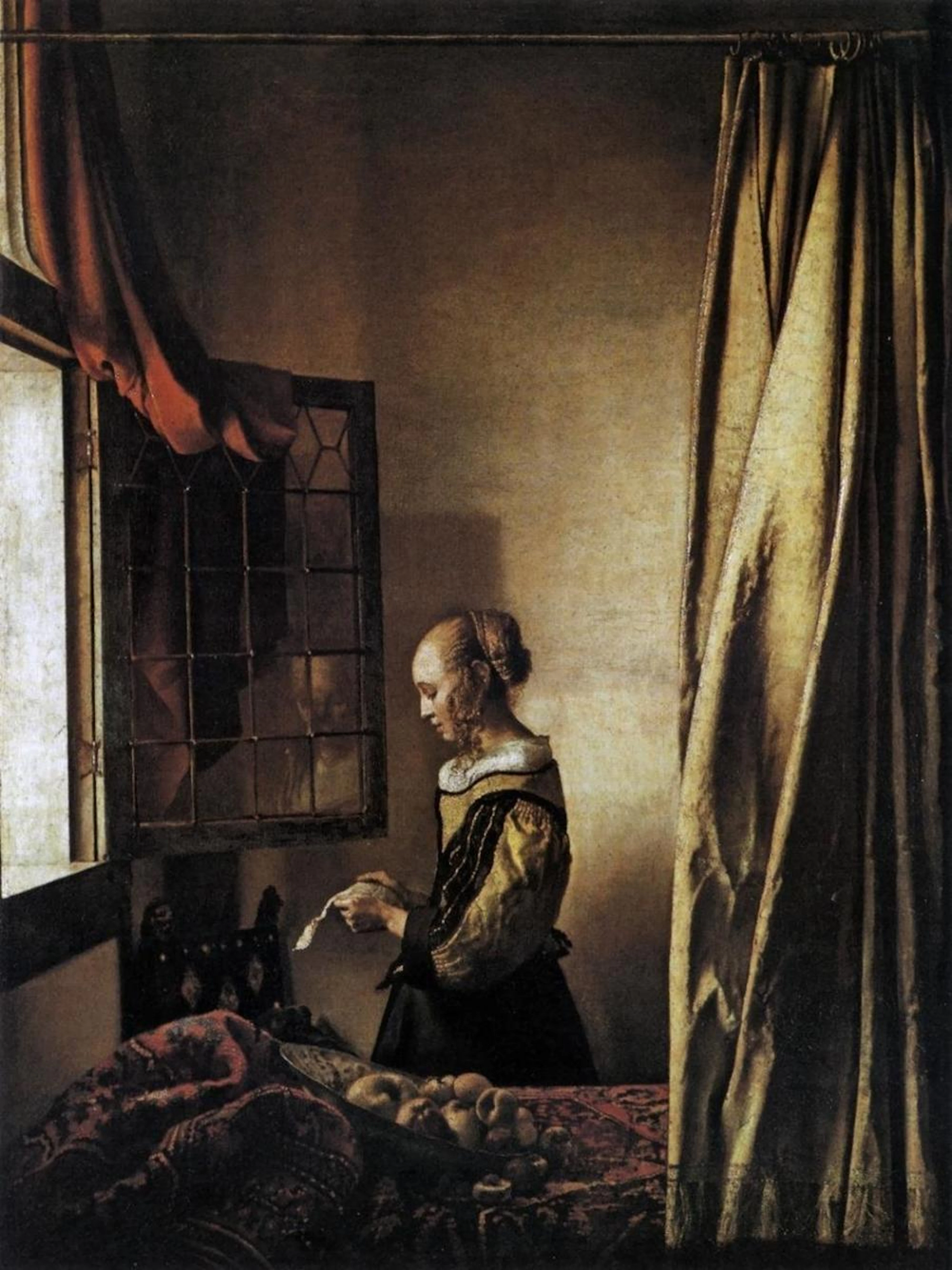 JOHANNES VERMEER - GIRL READING A LETTER AT AN OPEN WINDOW