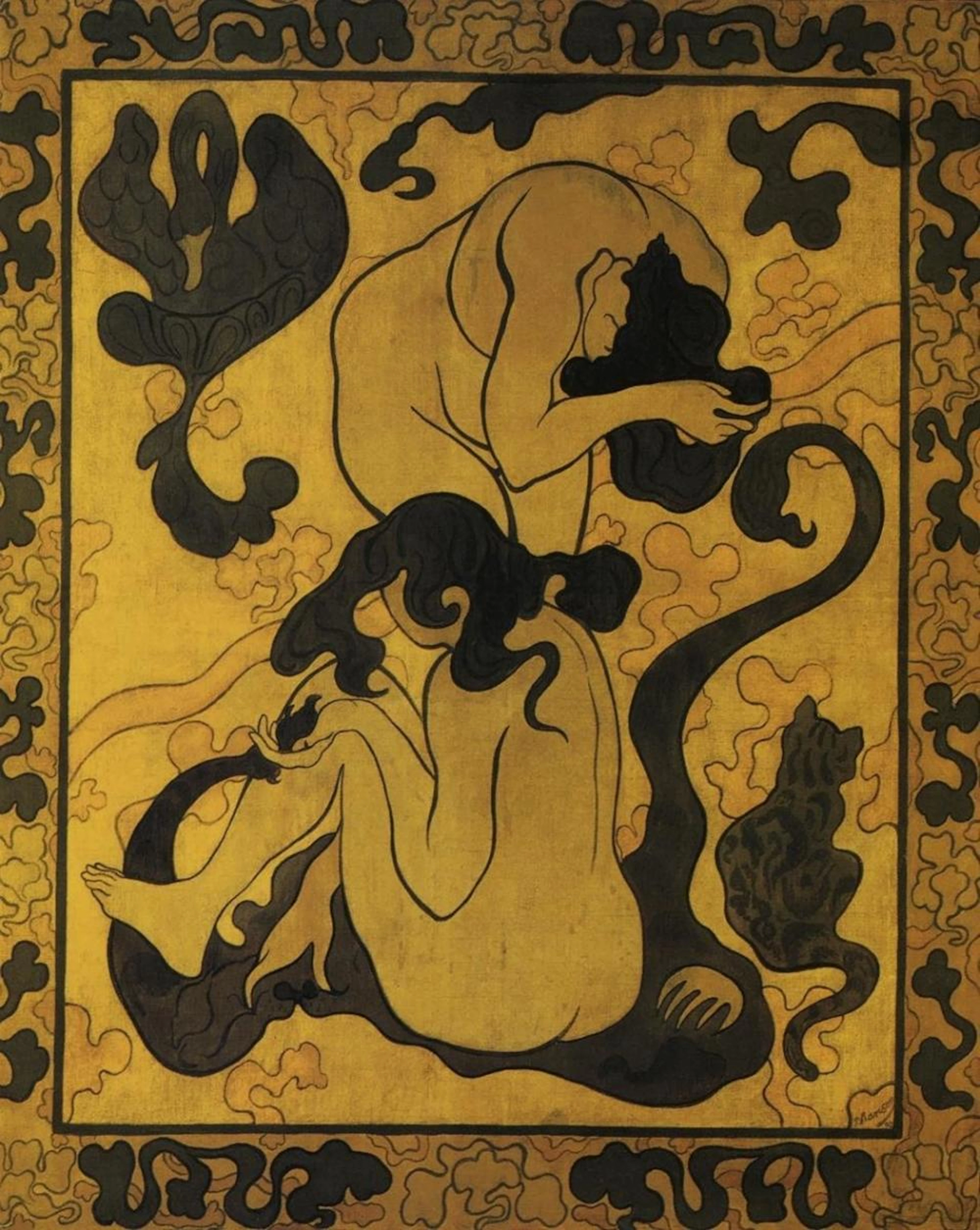 PAUL RANSON - DEUX FEMMES SE COIFFANT