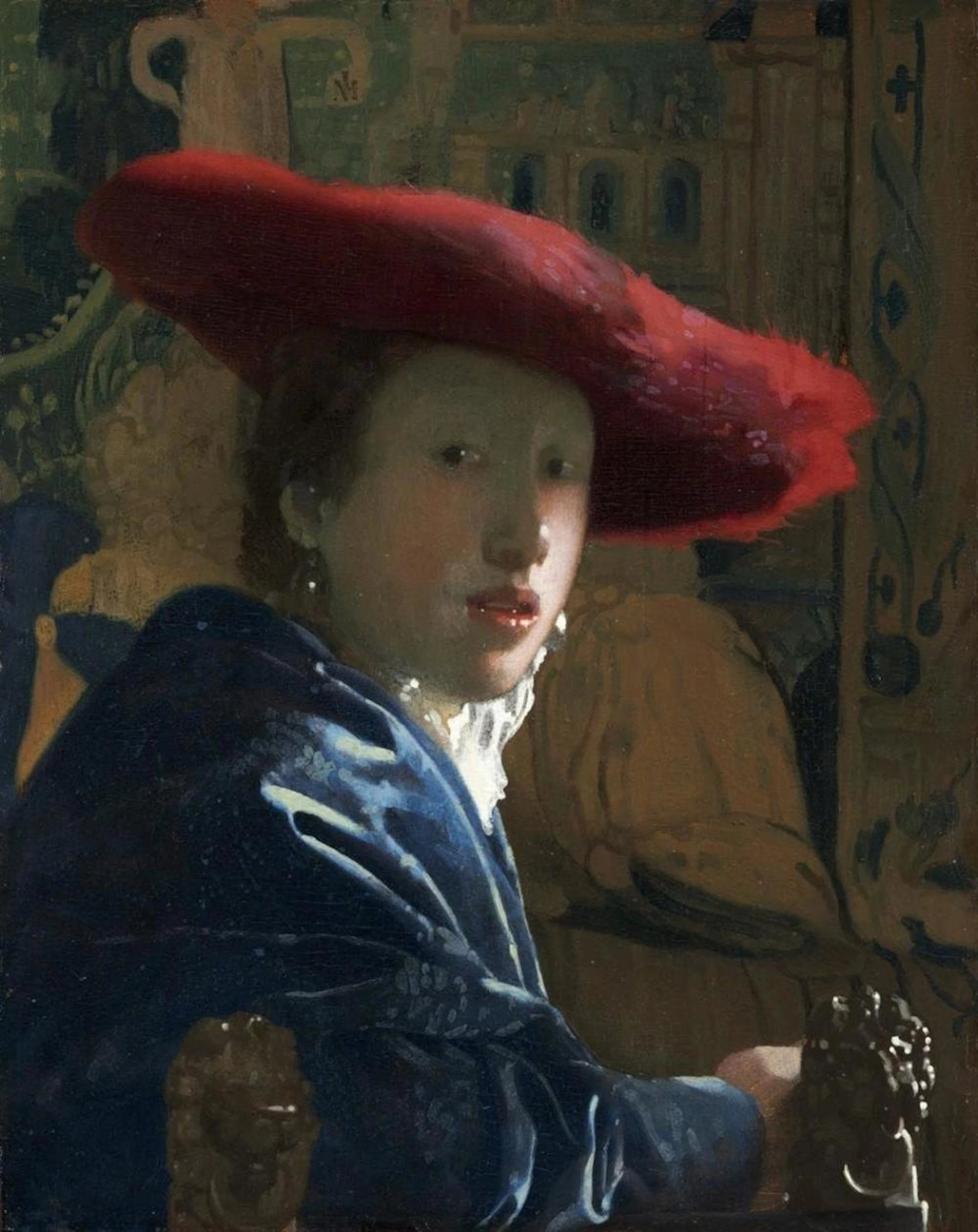 JOHANNES VERMEER - GIRL WITH A RED HAT