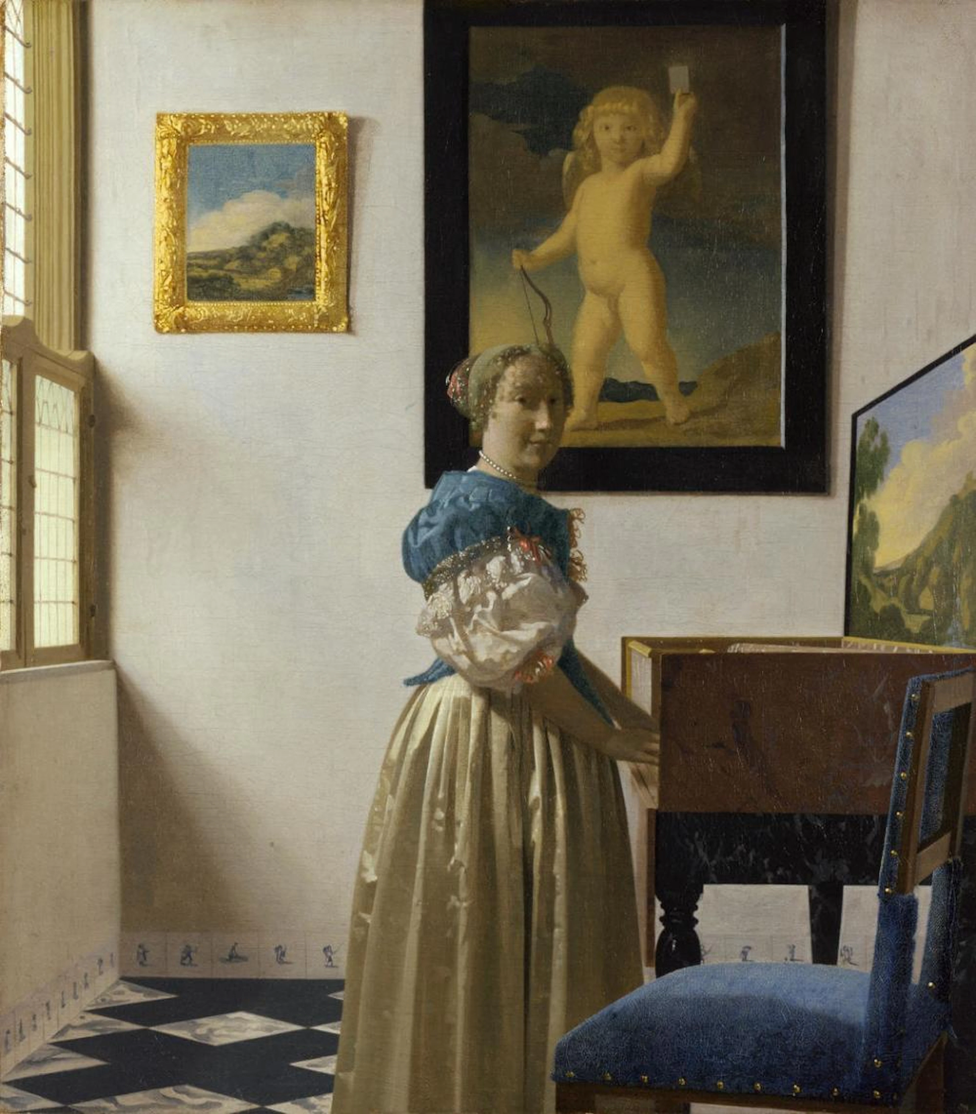 JOHANNES VERMEER - LADY STANDING AT A VIRGINAL