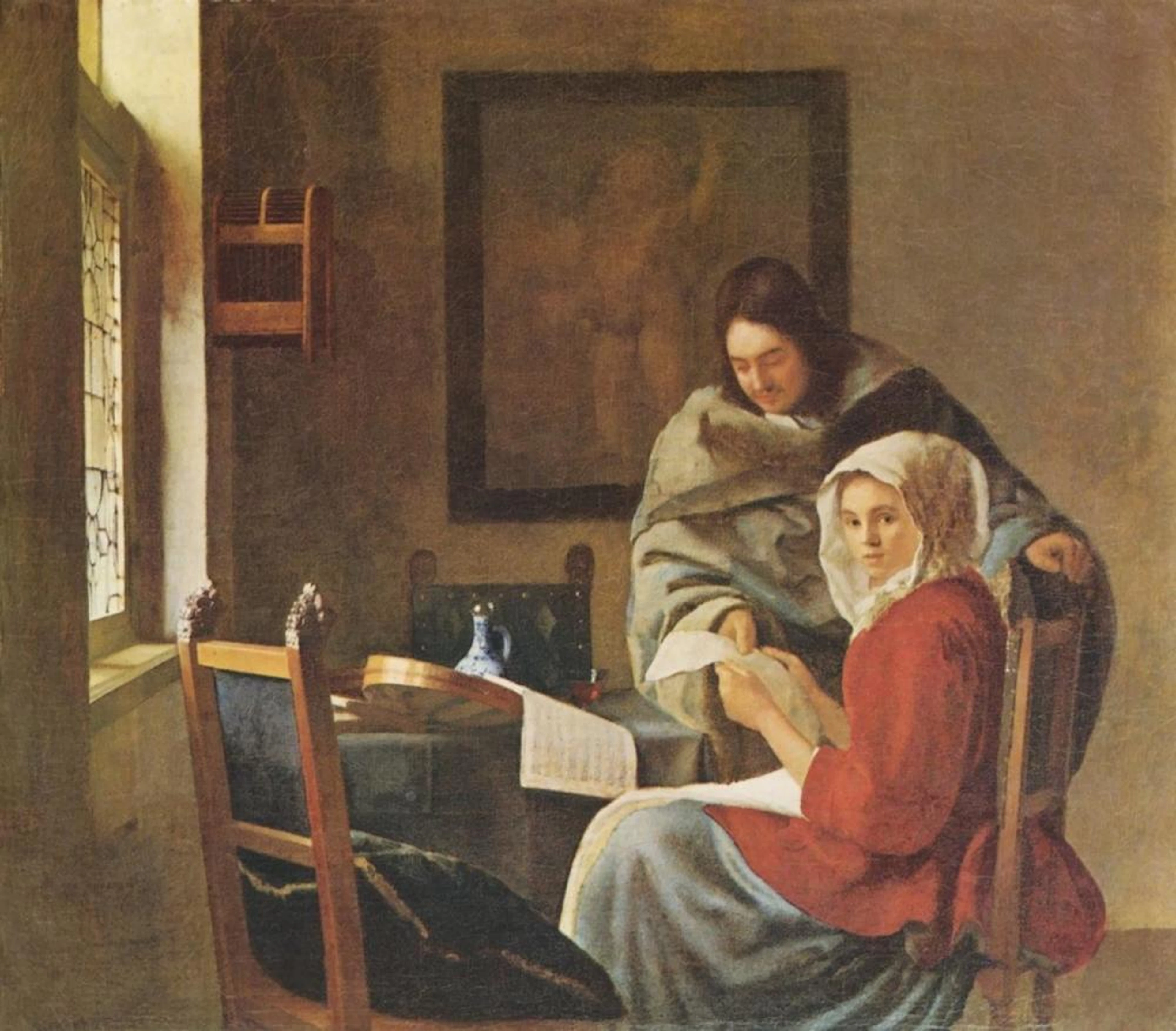 JOHANNES VERMEER - GENTLEMAN AND THE GIRL WITH MUSIC