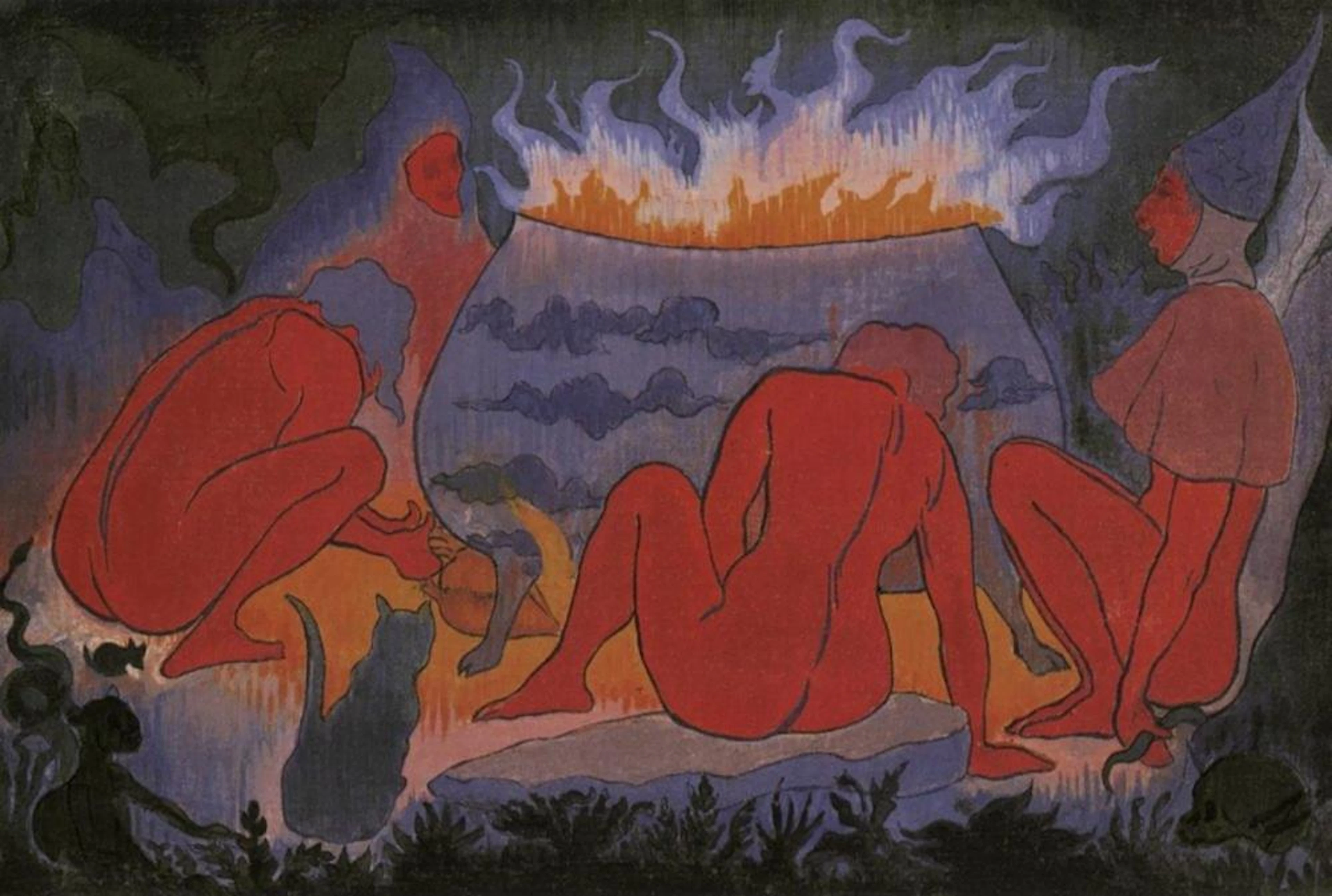 PAUL RANSON - LES SORCIERES AUTOUR DU FEU