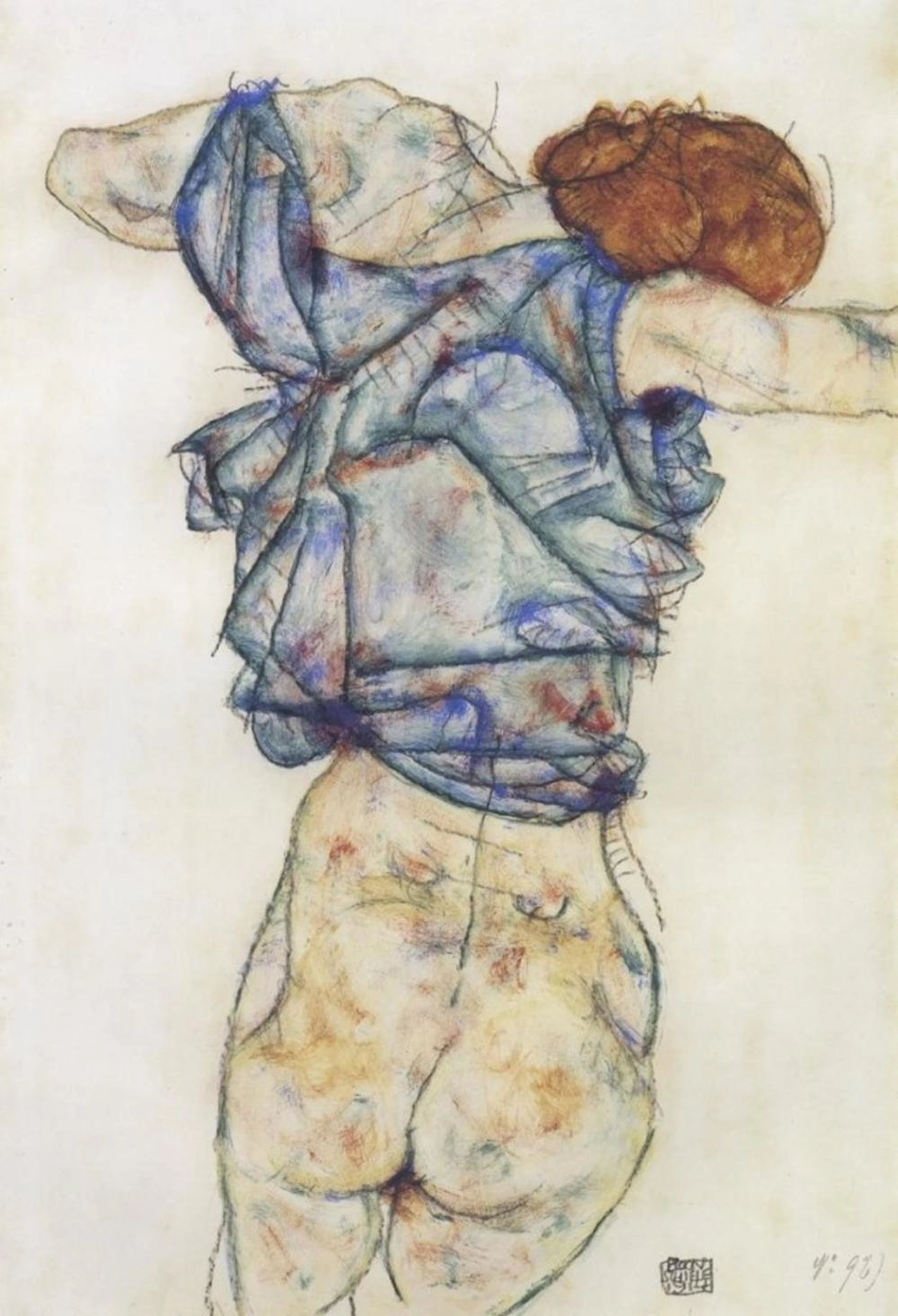 EGON SCHIELE - WOMAN UNDRESSING