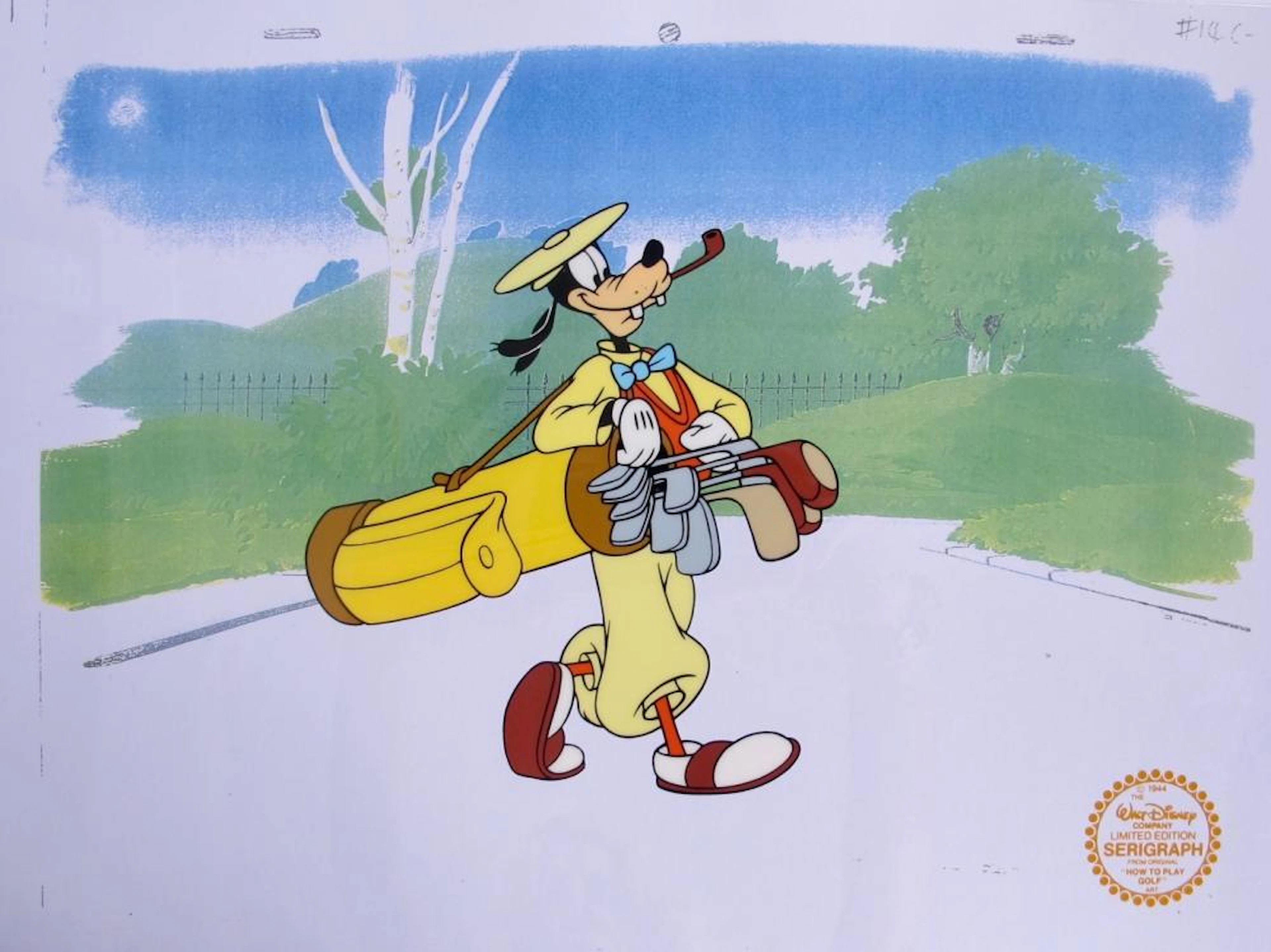 DISNEY GOOFY GOLF Limited Edition Sericel Animation Art Cel