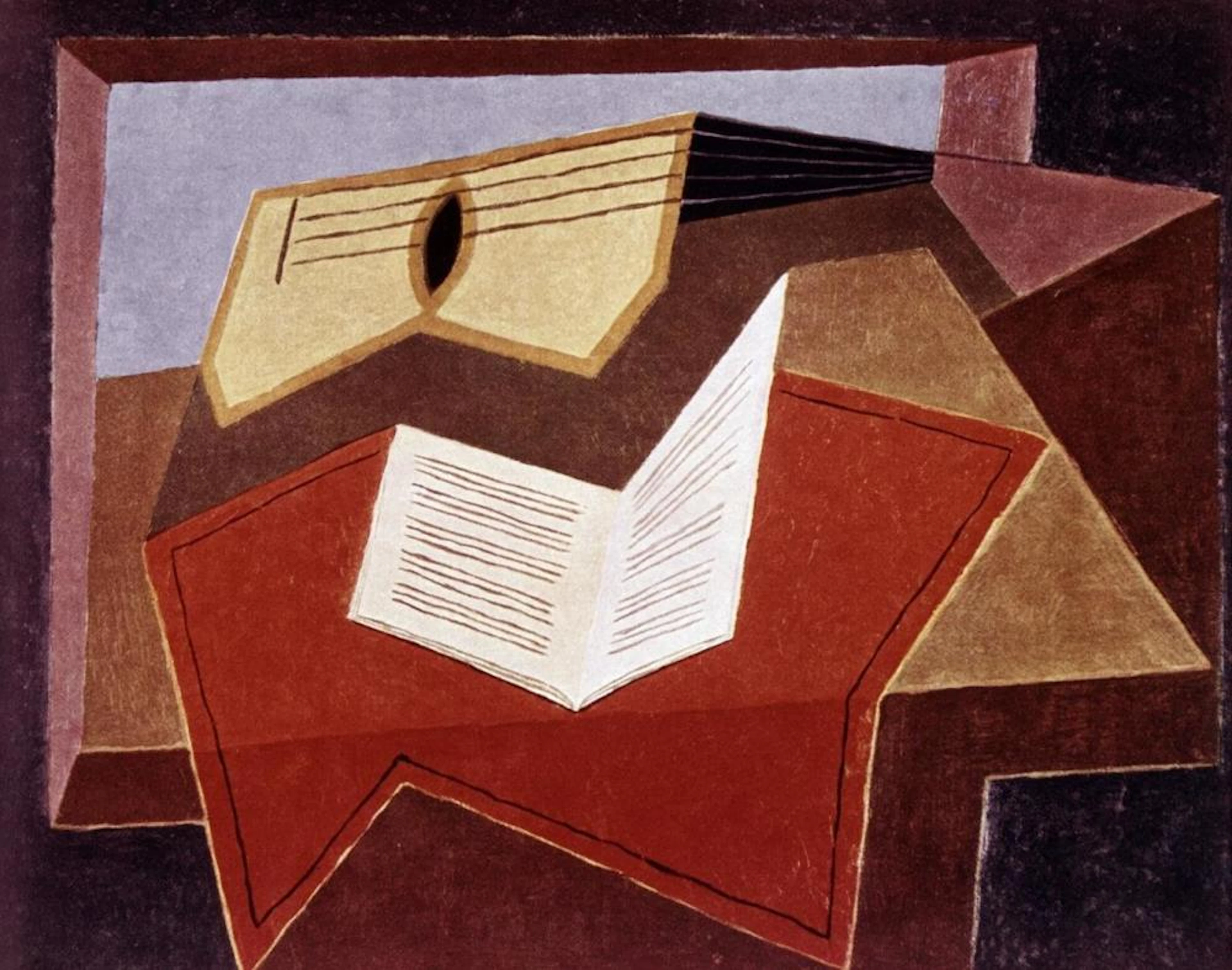 JUAN GRIS - GUITAR WITH SHEET OF MUSIC