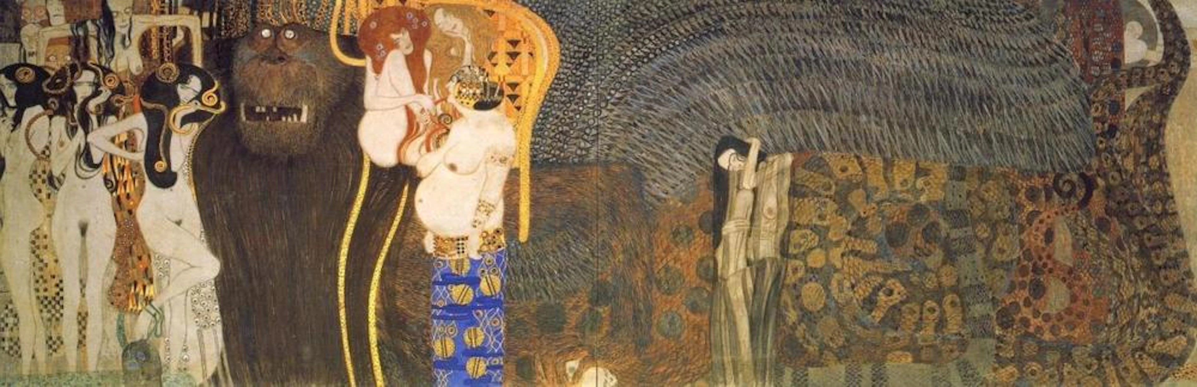 GUSTAV KLIMT - THE HOSTILE POWERS (FROM THE BEETHOVEN FRIEZE) 1902