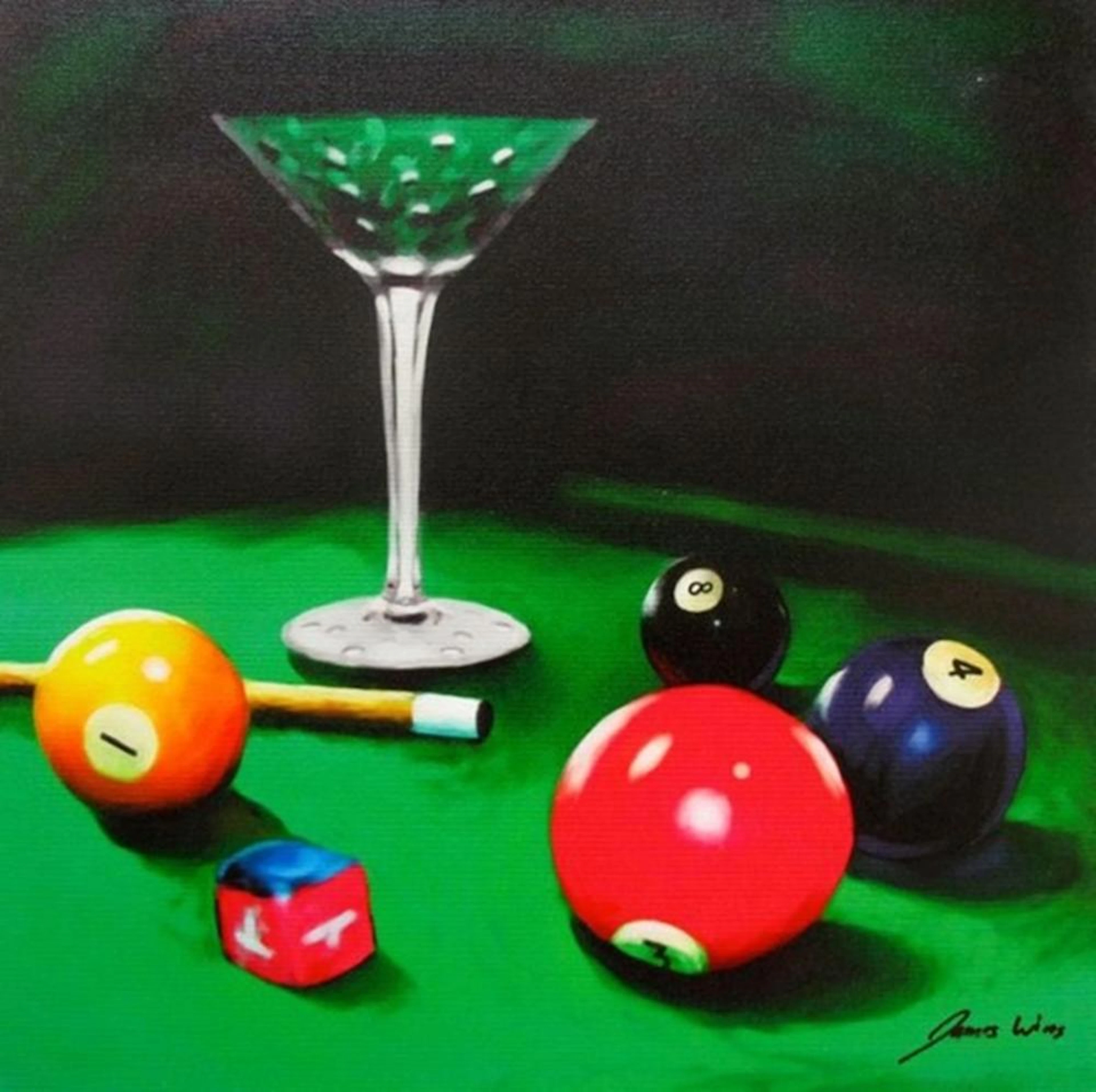 James Wing Apple Martini Billiards