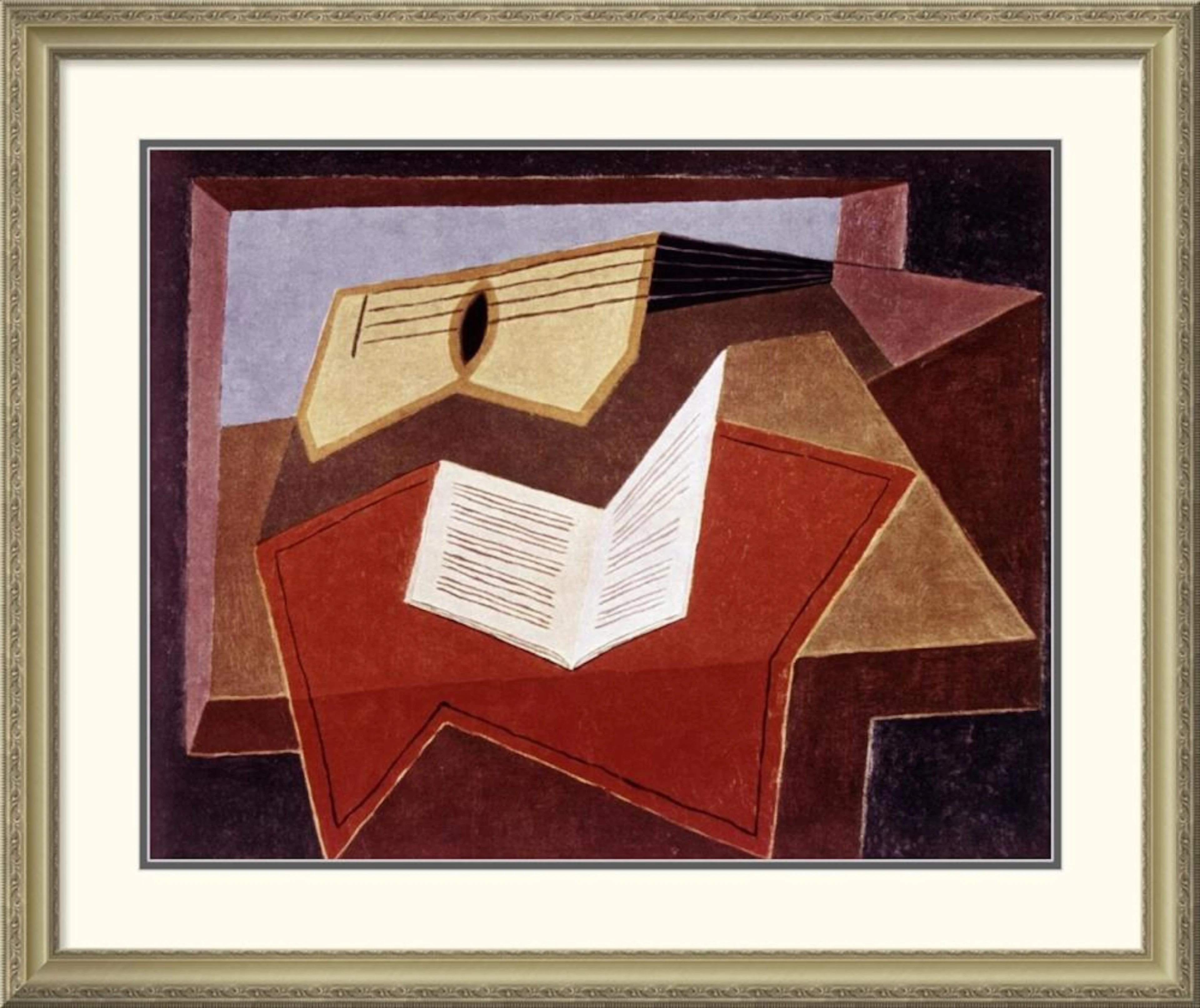 JUAN GRIS - GUITAR WITH SHEET OF MUSIC