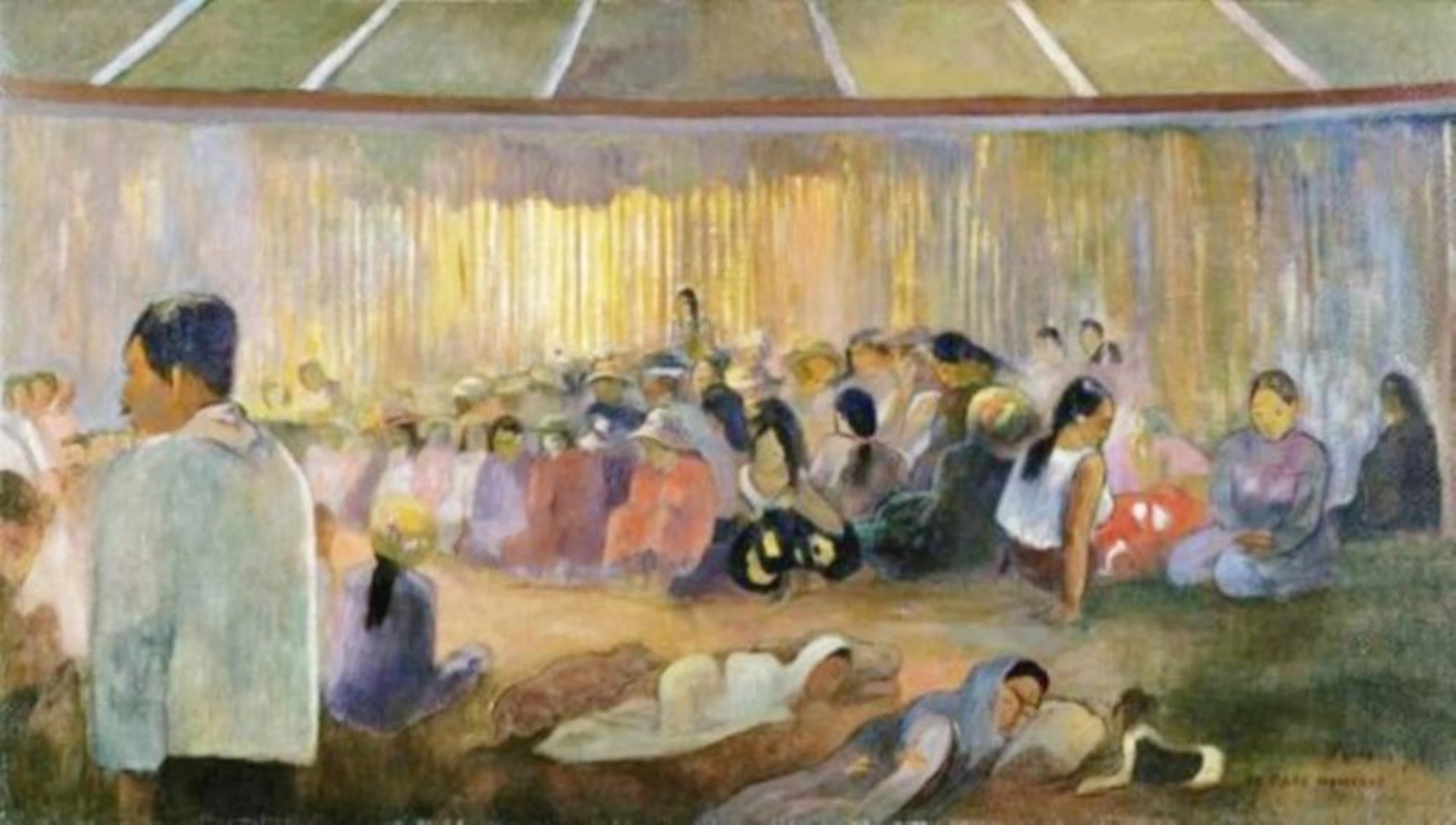 PAUL GAUGUIN LA MAISON DES CHANTS TE FARE HYMENEE