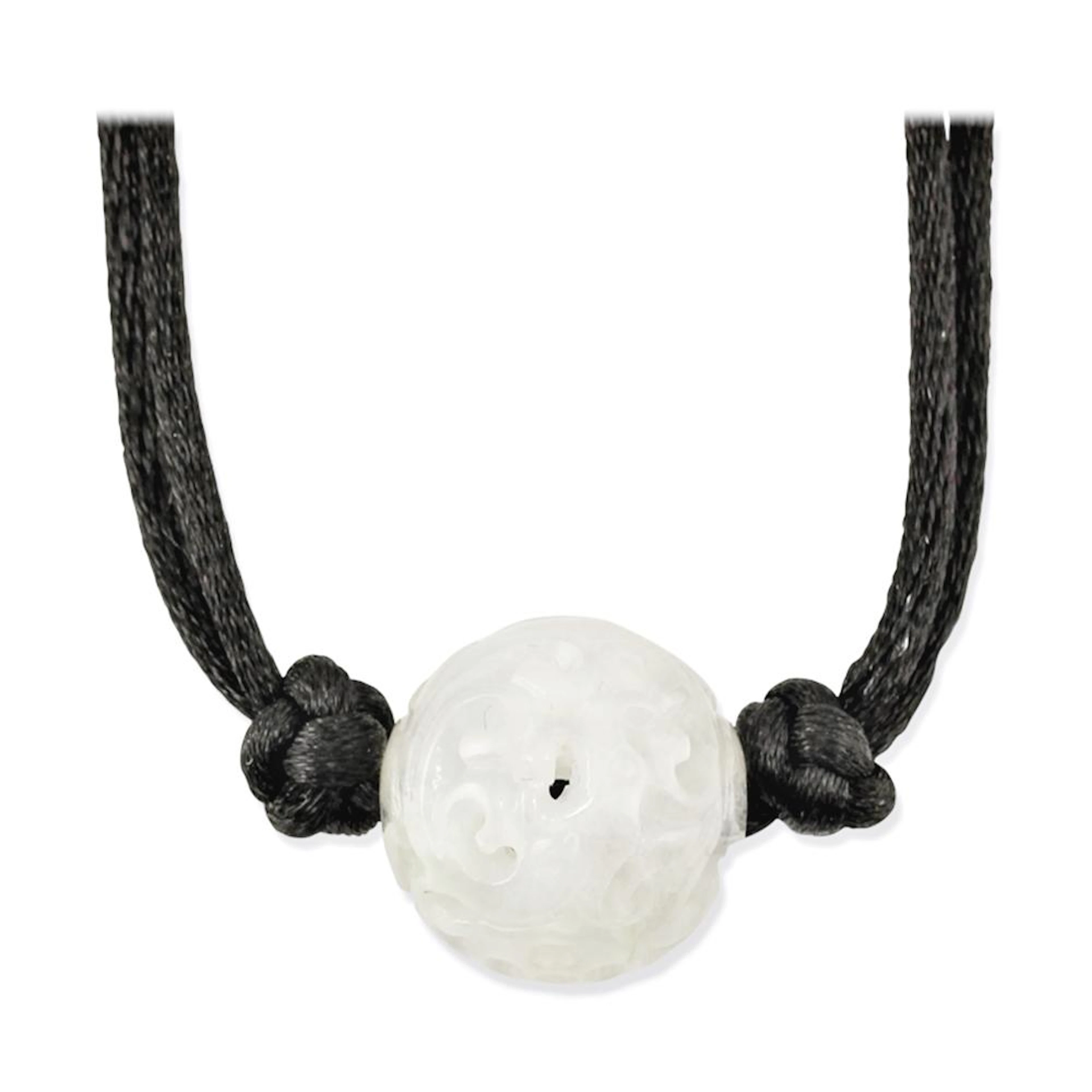All Natural White Jade Necklace