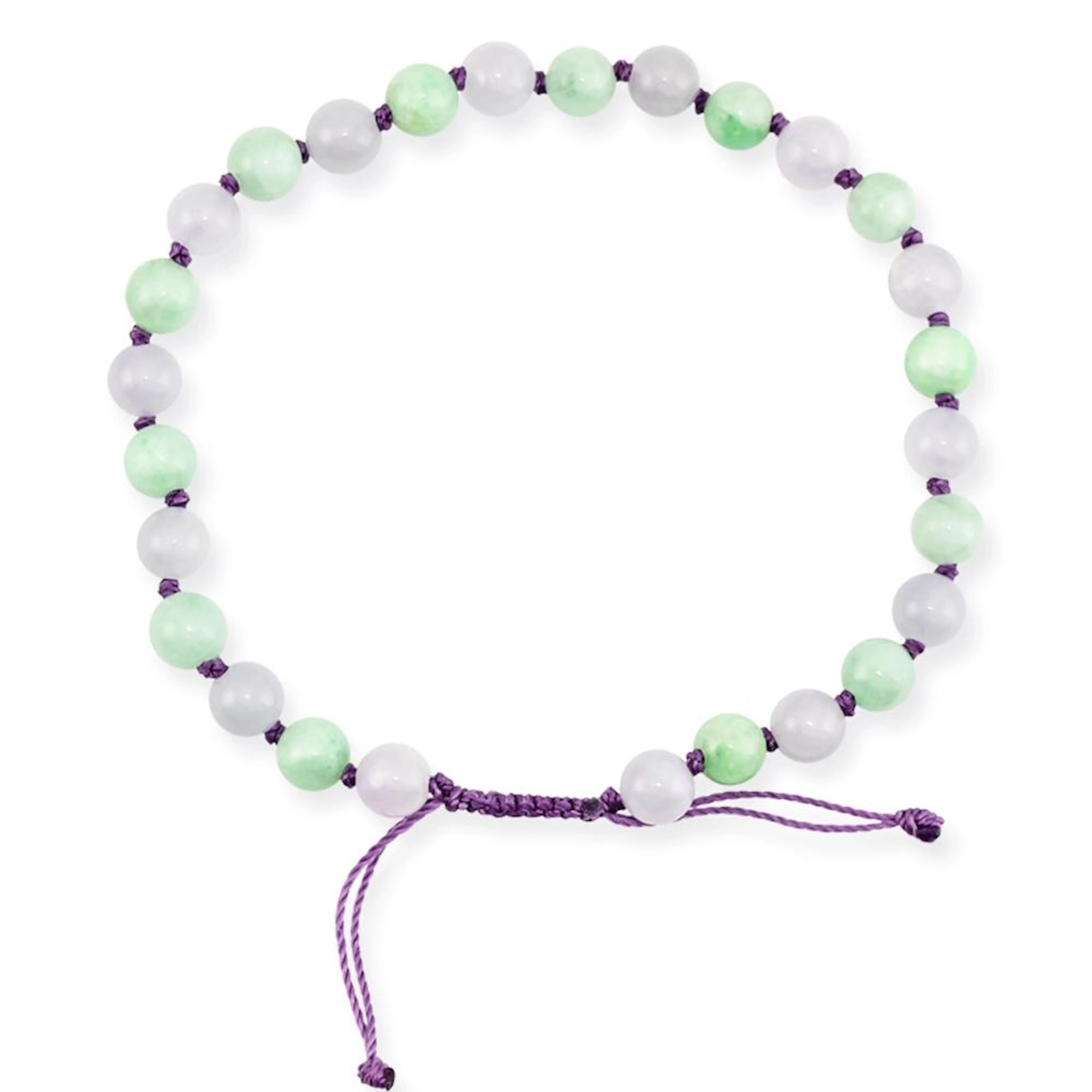 All Natural Green Lavender Jade Bracelet