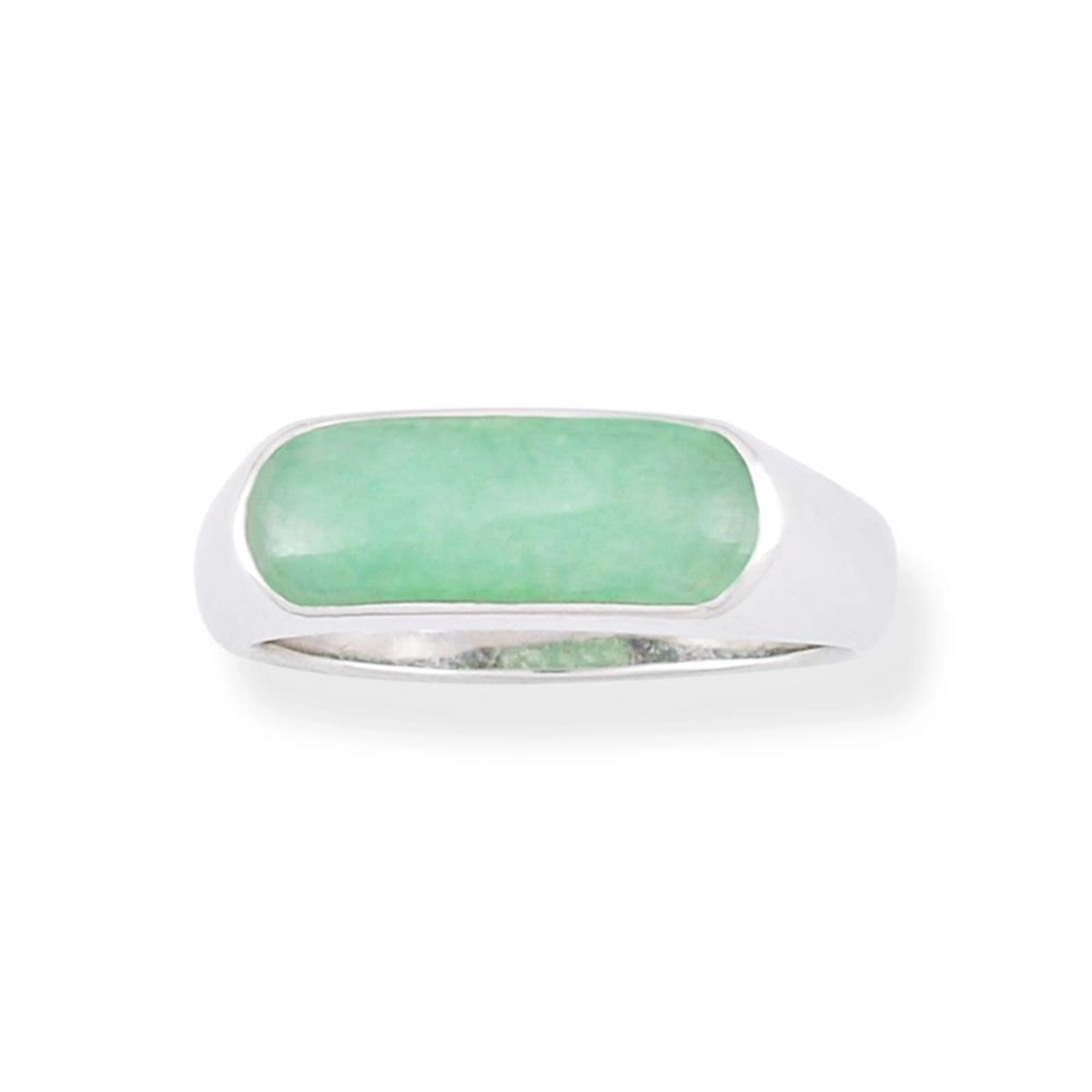All Natural Green Jade Ring