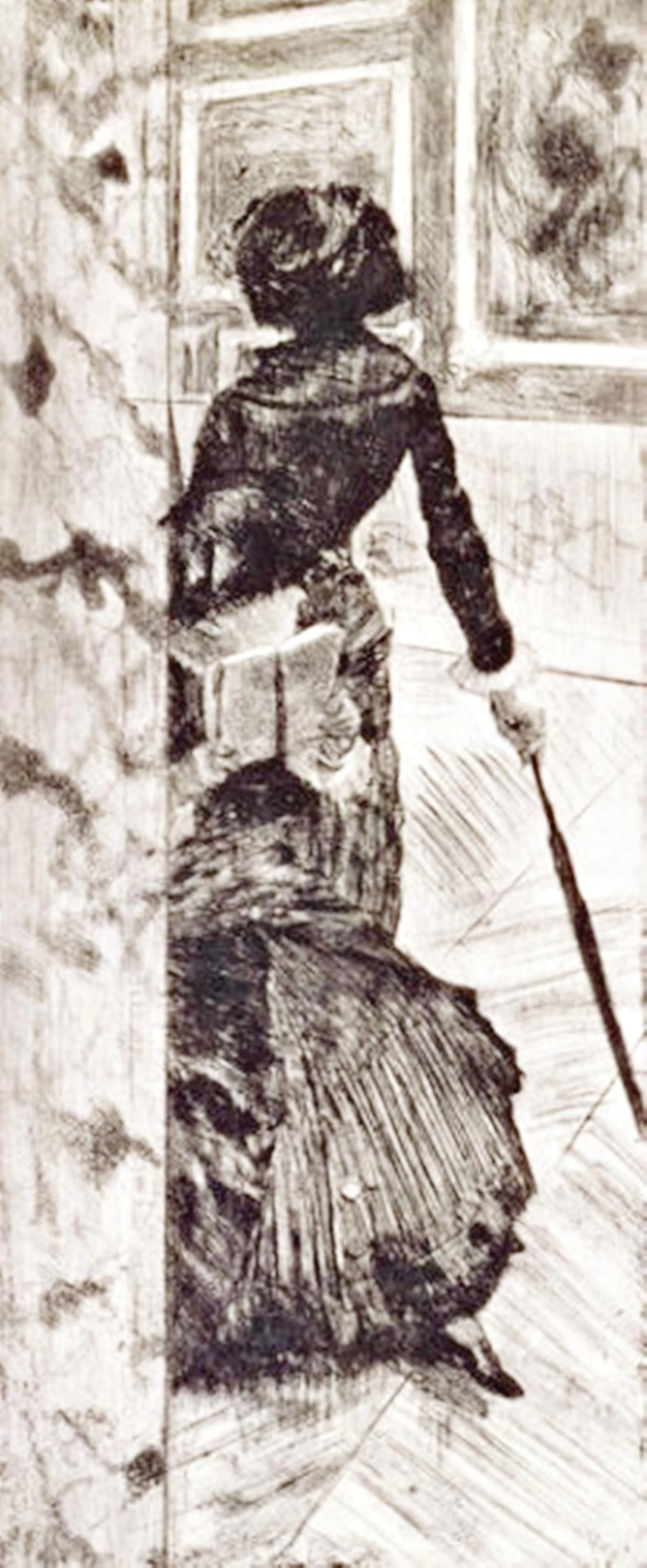 EDGAR DEGAS MARY CASSATT AT THE LOUVRE