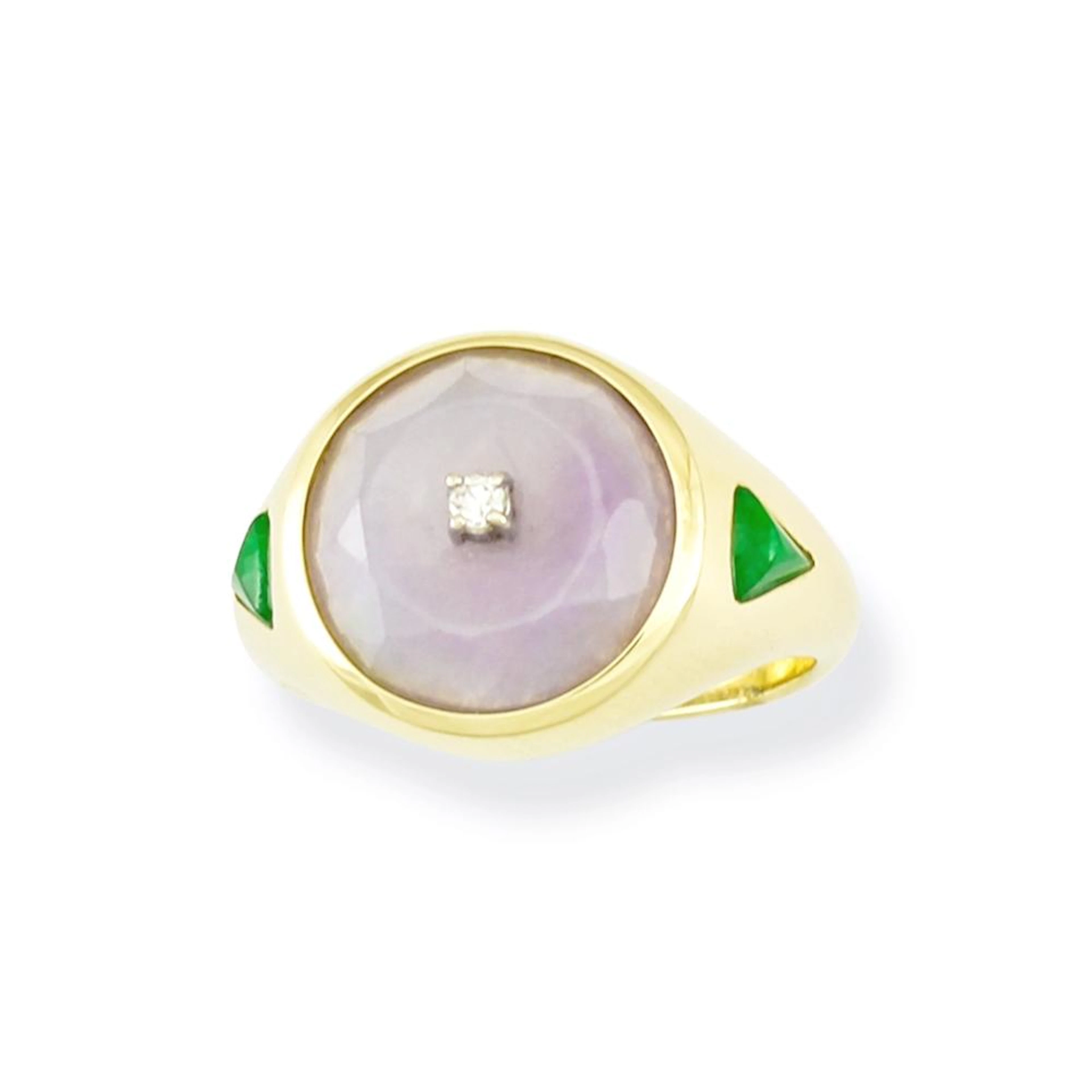 All Natural Lavender Jade Ring